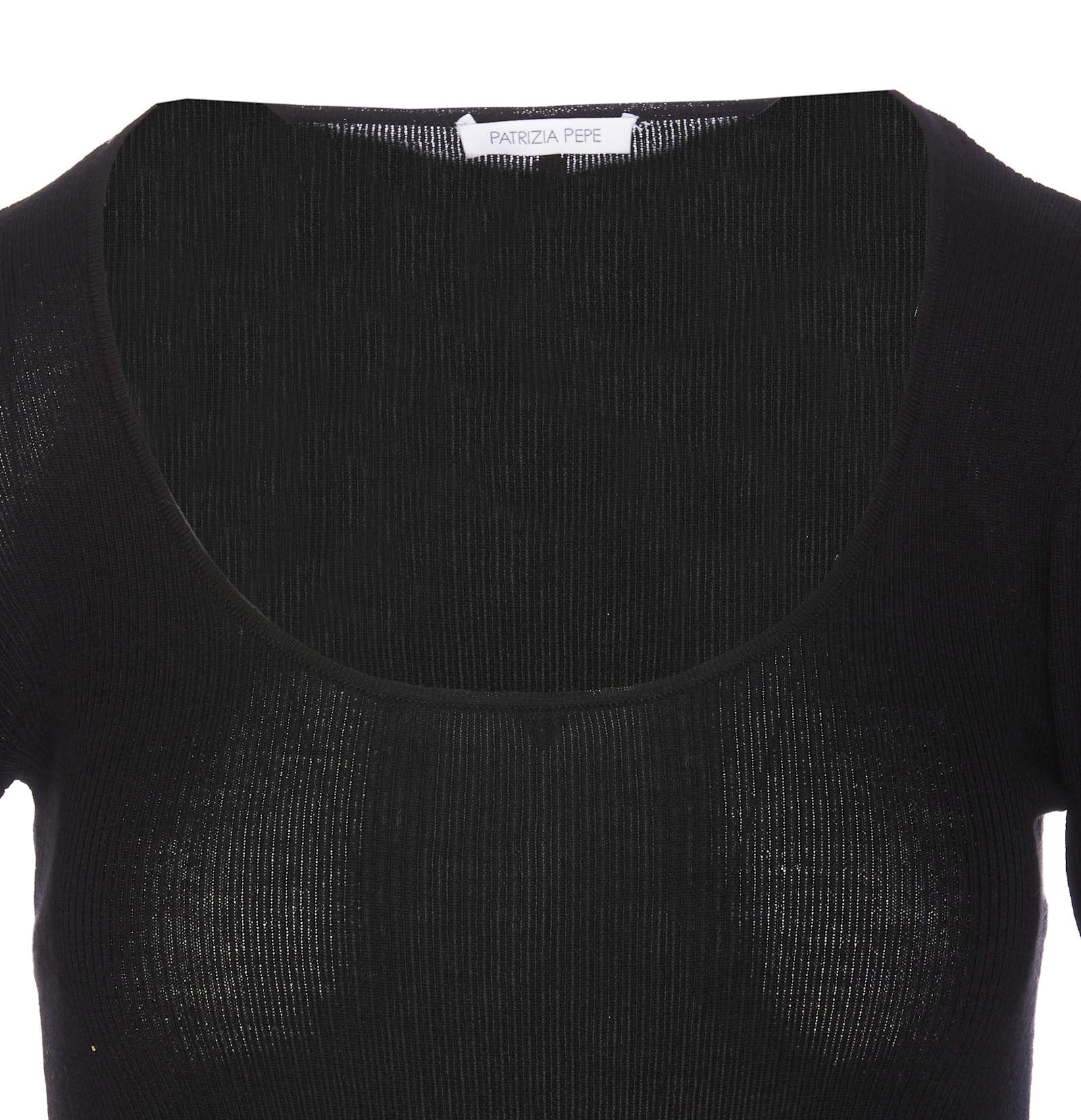 Shop Patrizia Pepe Slim Fit Sweater In Black