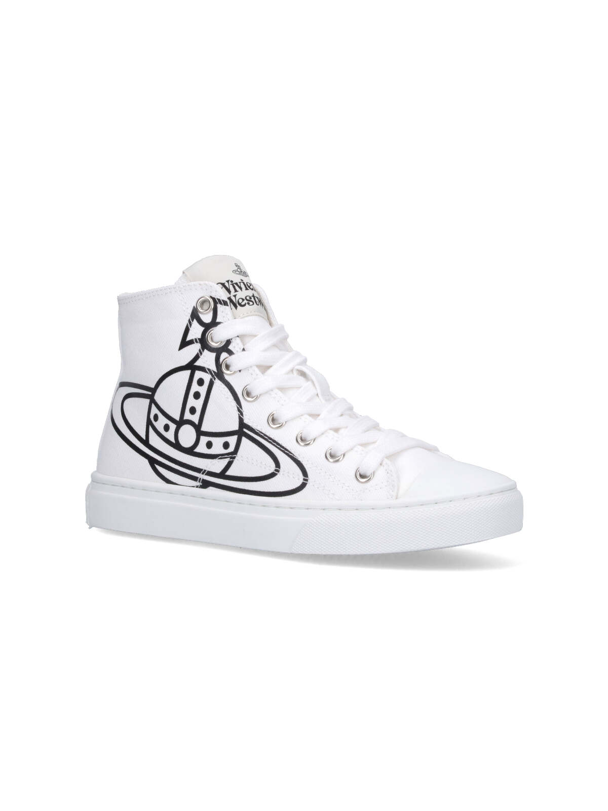 Shop Vivienne Westwood Orb High-top Sneakers In White
