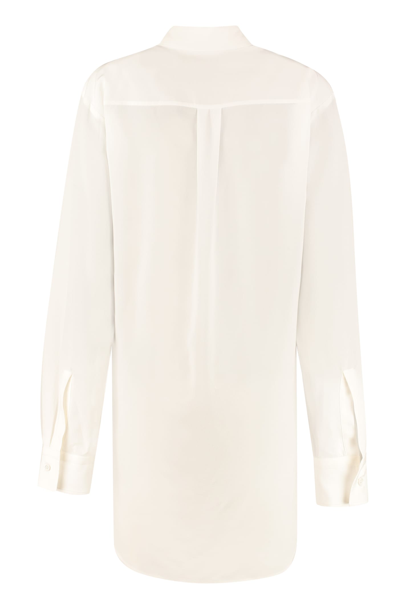 Shop Bottega Veneta Silk Shirt In White