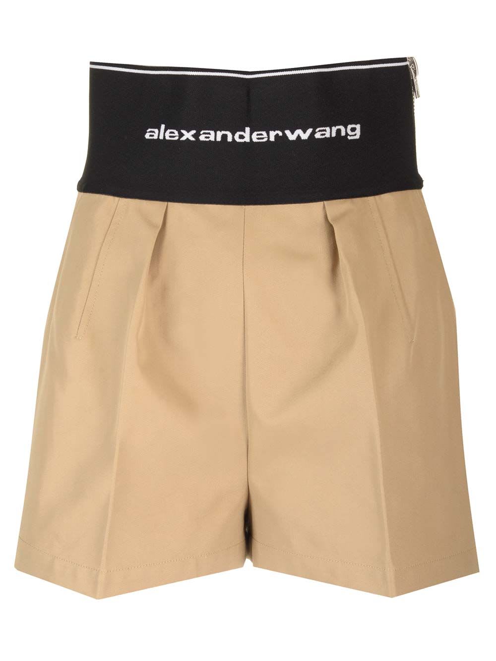 Shop Alexander Wang Safari Short In Cotton Tailoring In Beige