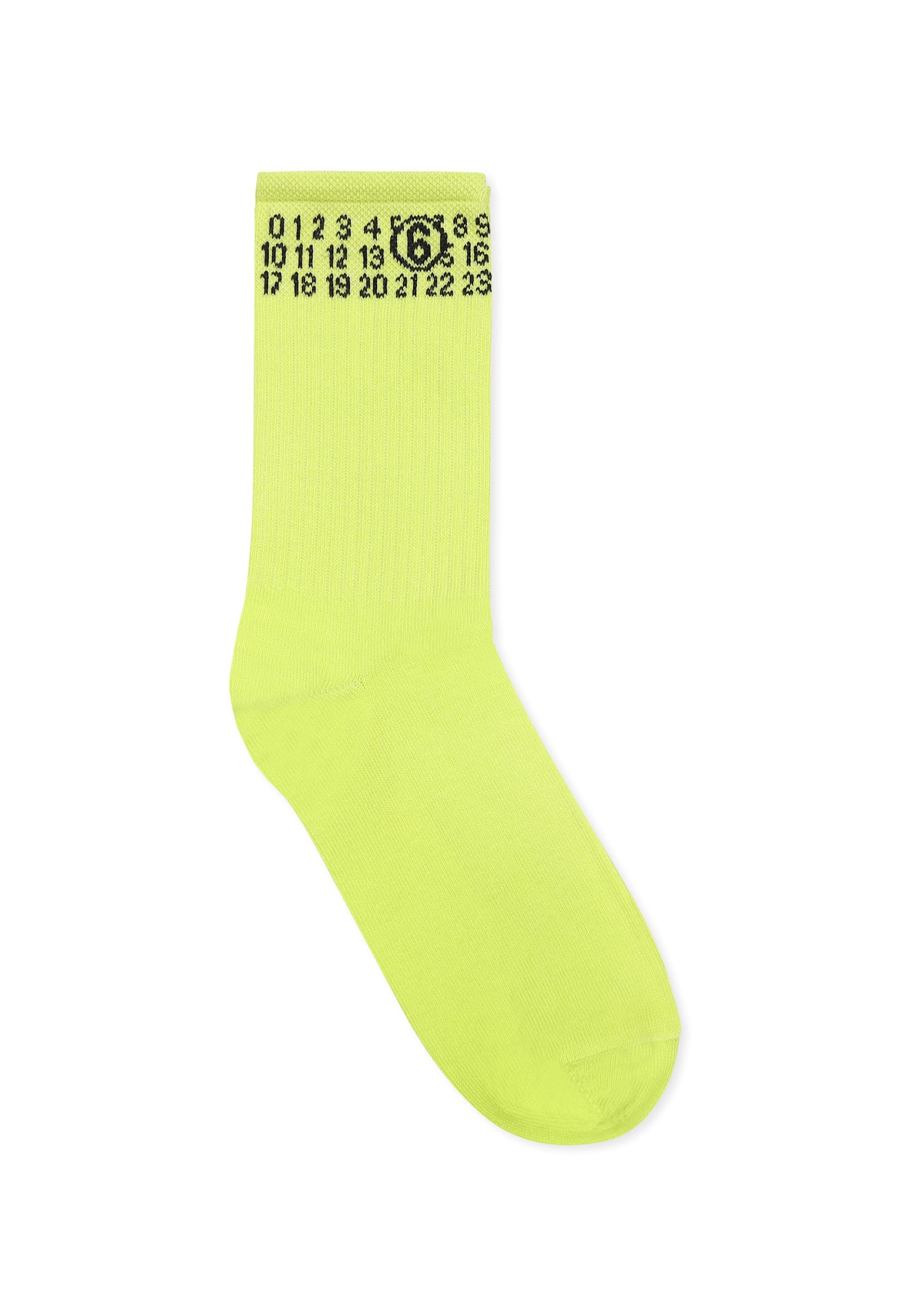 Mm6 Maison Margiela Yellow Socks For Kids With Logo In Yellow