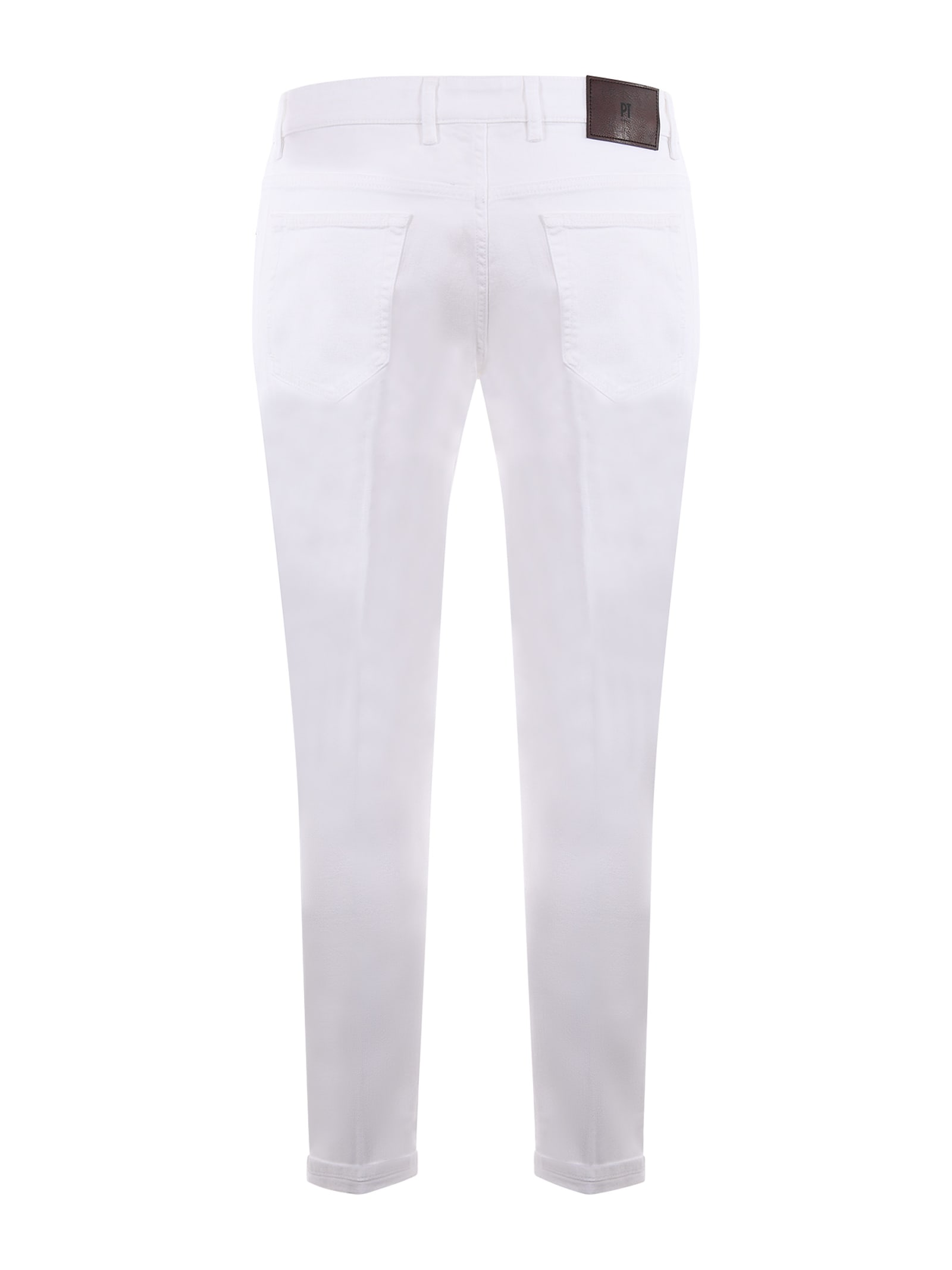 Shop Pt Torino Pt Denim Trousers In White