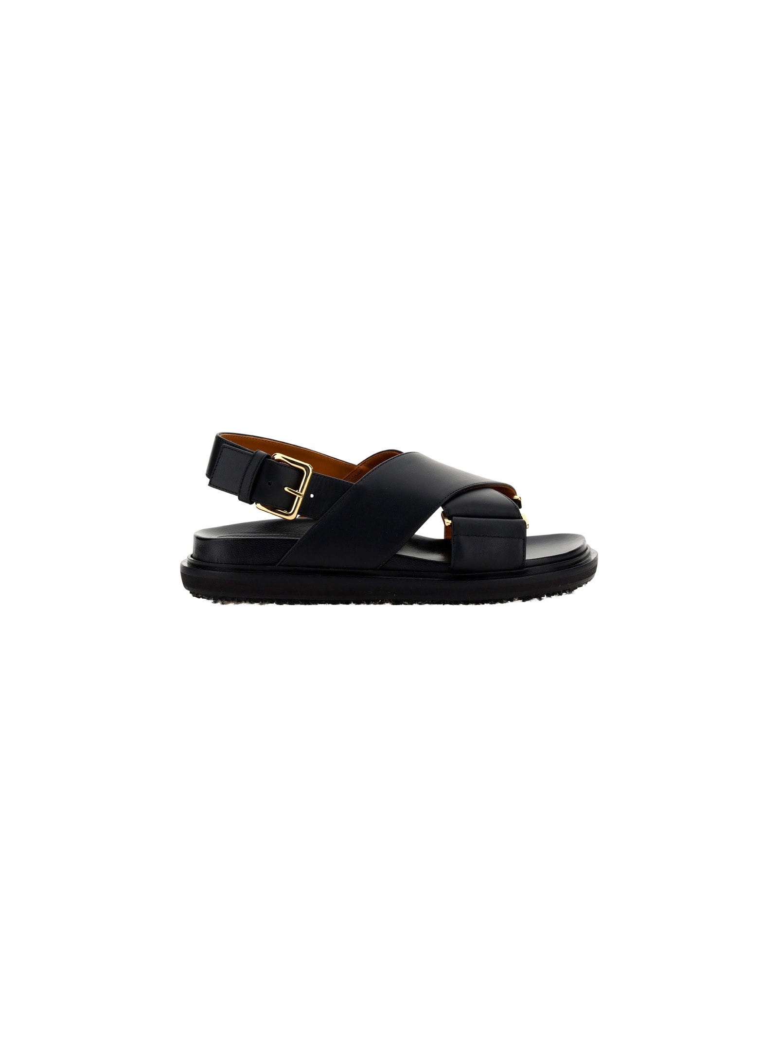 Shop Marni Fussbett Sandals In Nero