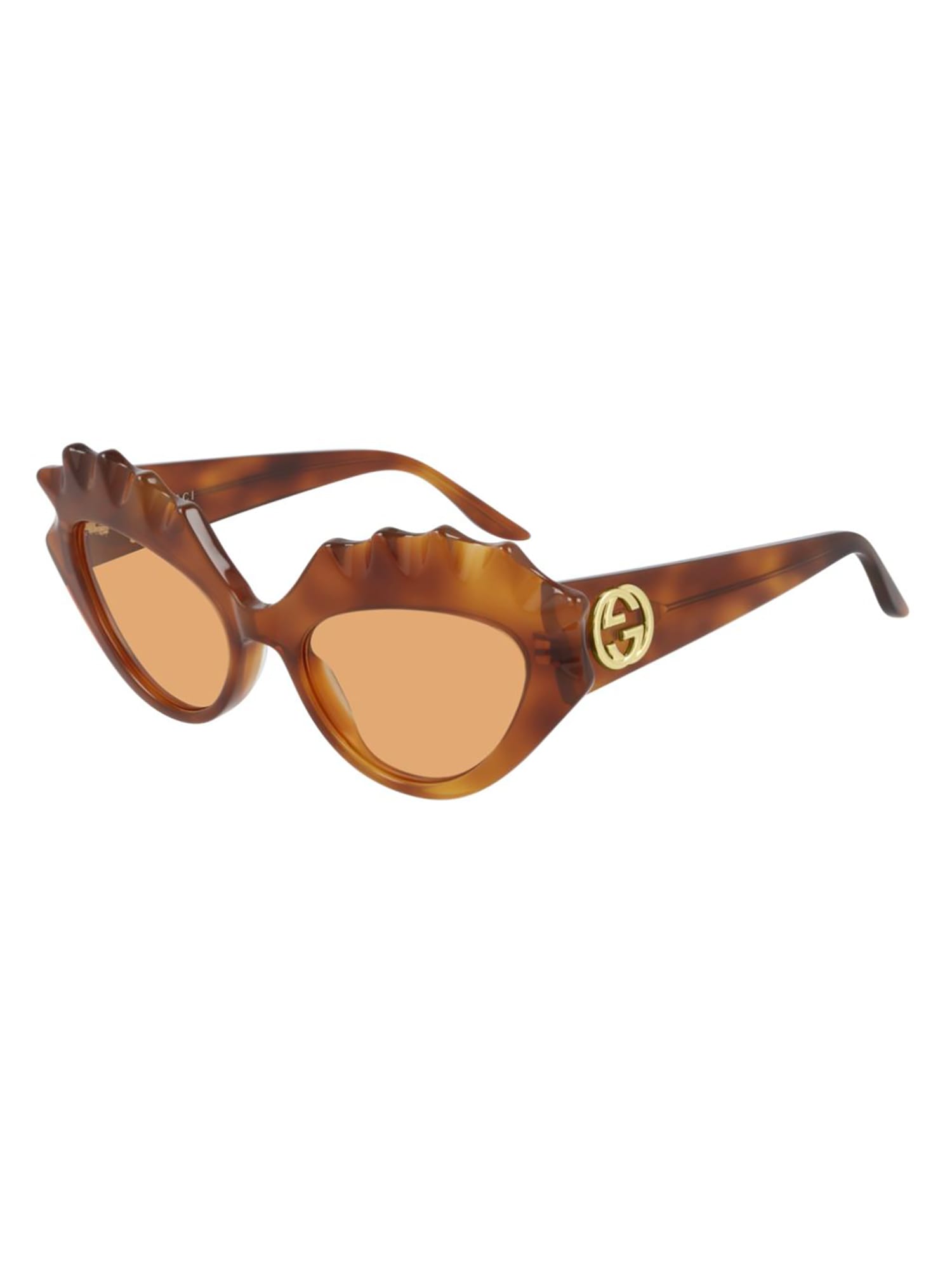 Click to view more detailed imagery on our partner's website Gucci Gg0781s Sunglasses In Havana Havana Orange