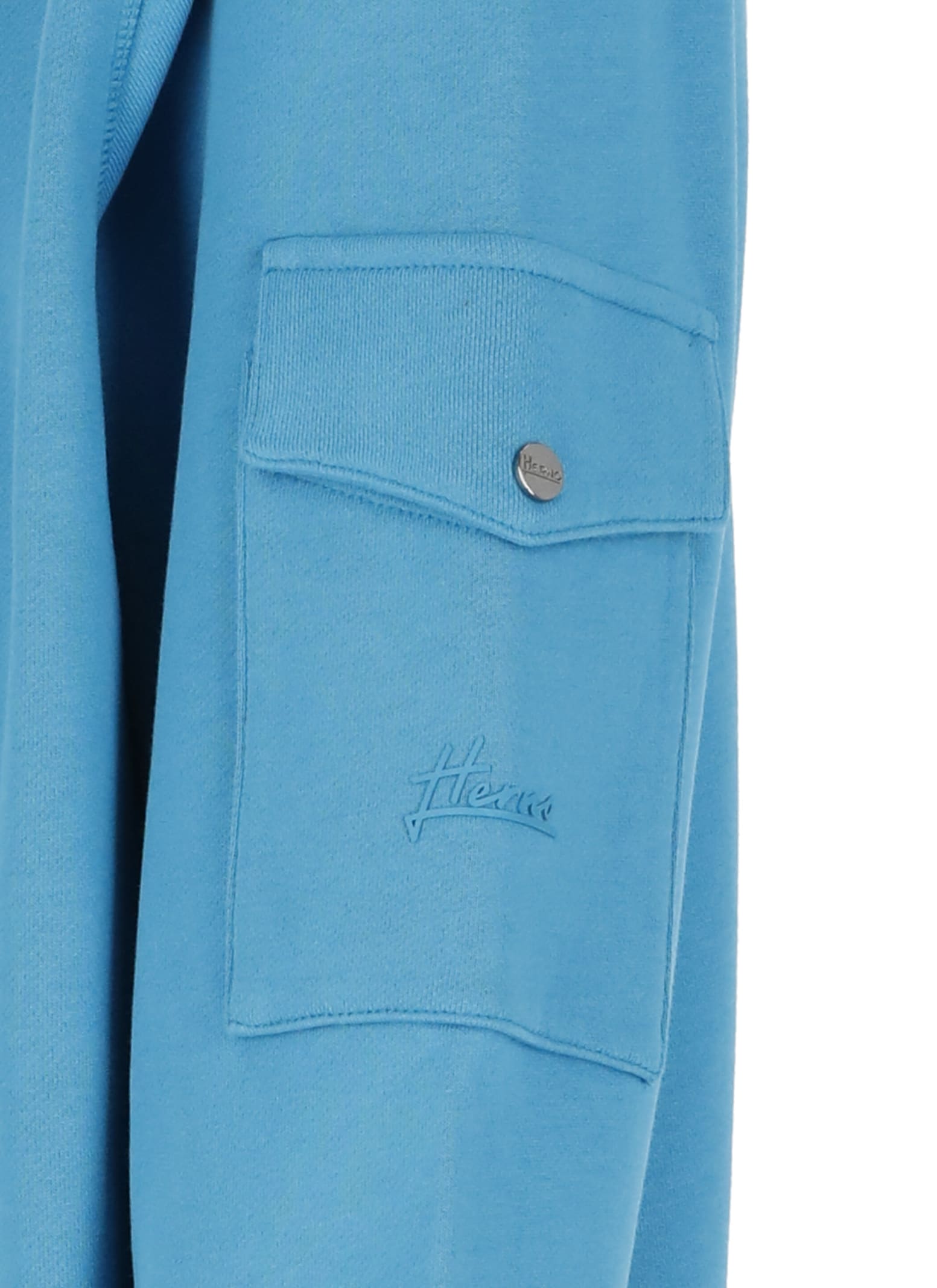 Herno Flap-pocket Detailed Crewneck Sweatshirt In Blue