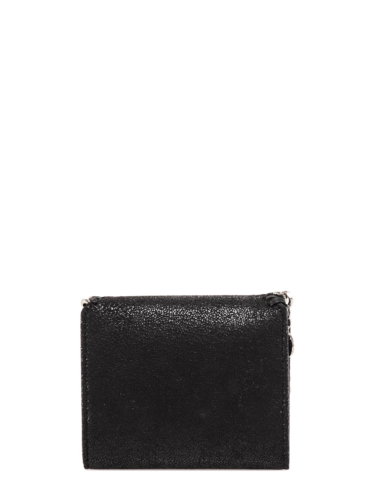 Shop Stella Mccartney Falabella Wallet In Nero