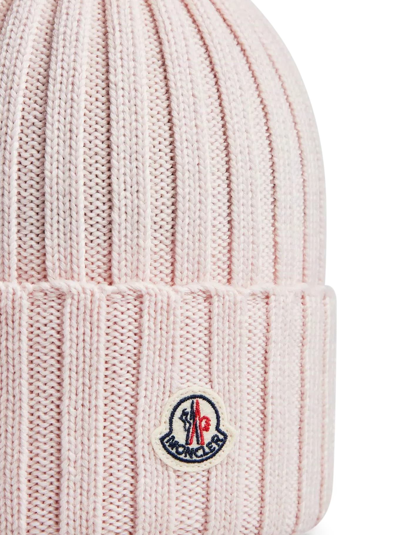 Shop Moncler Hat In Light Pink