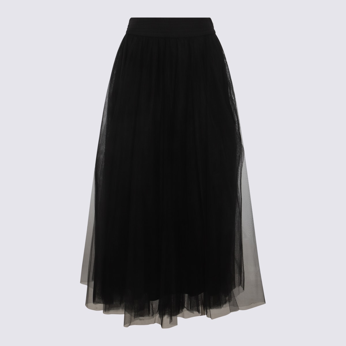 Shop Fabiana Filippi Black Midi Skirt