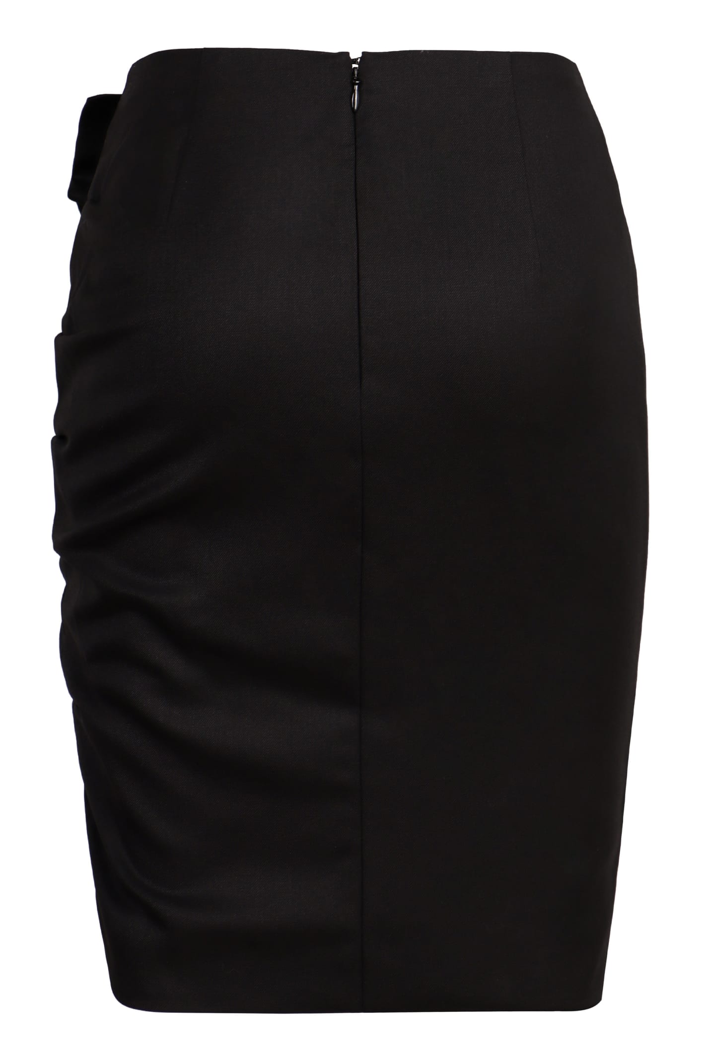 Shop Nina Ricci Wool Mini Skirt In Black