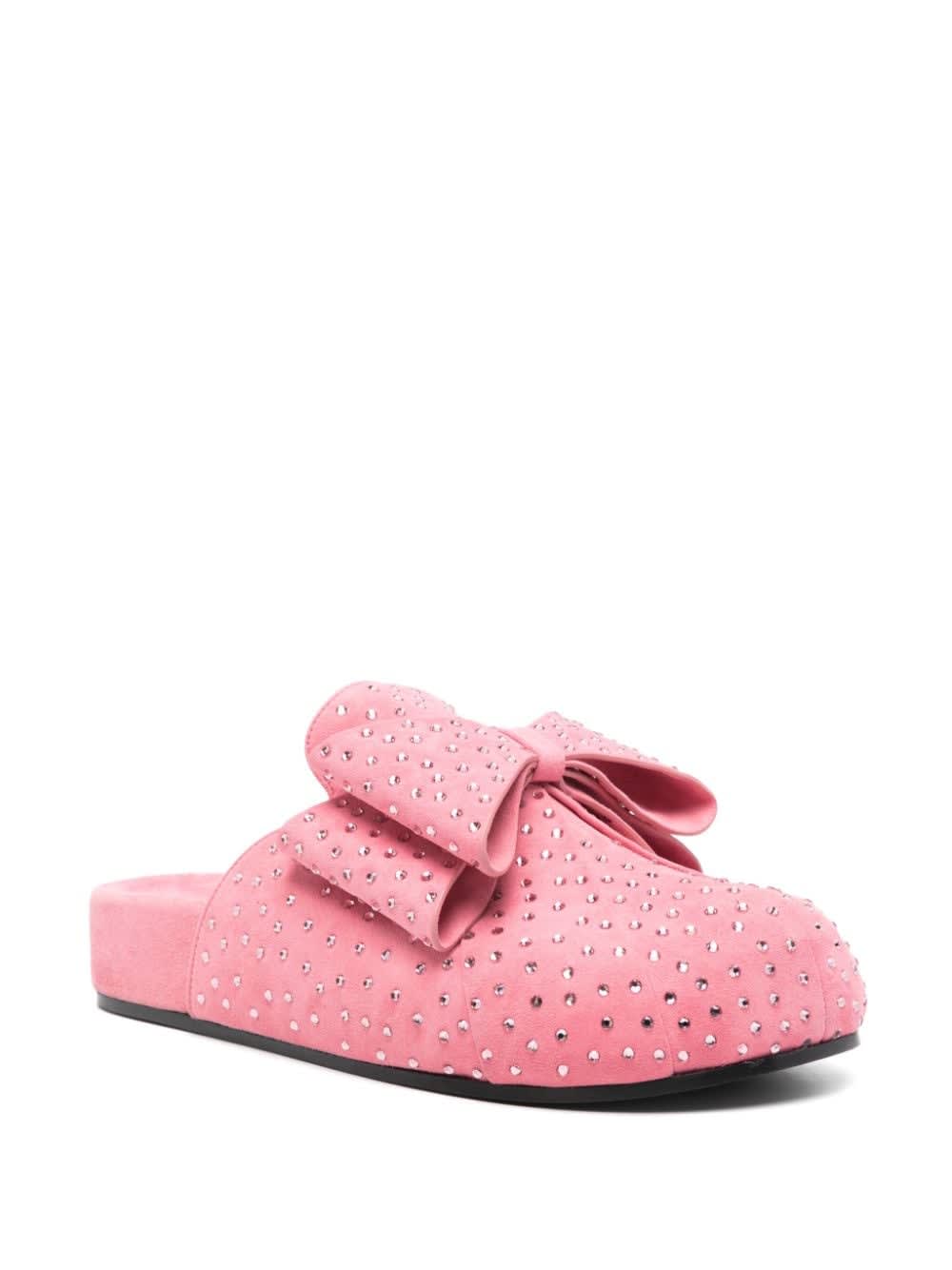 Mach &amp; Mach Le Cadeau Leather Mules In Pink