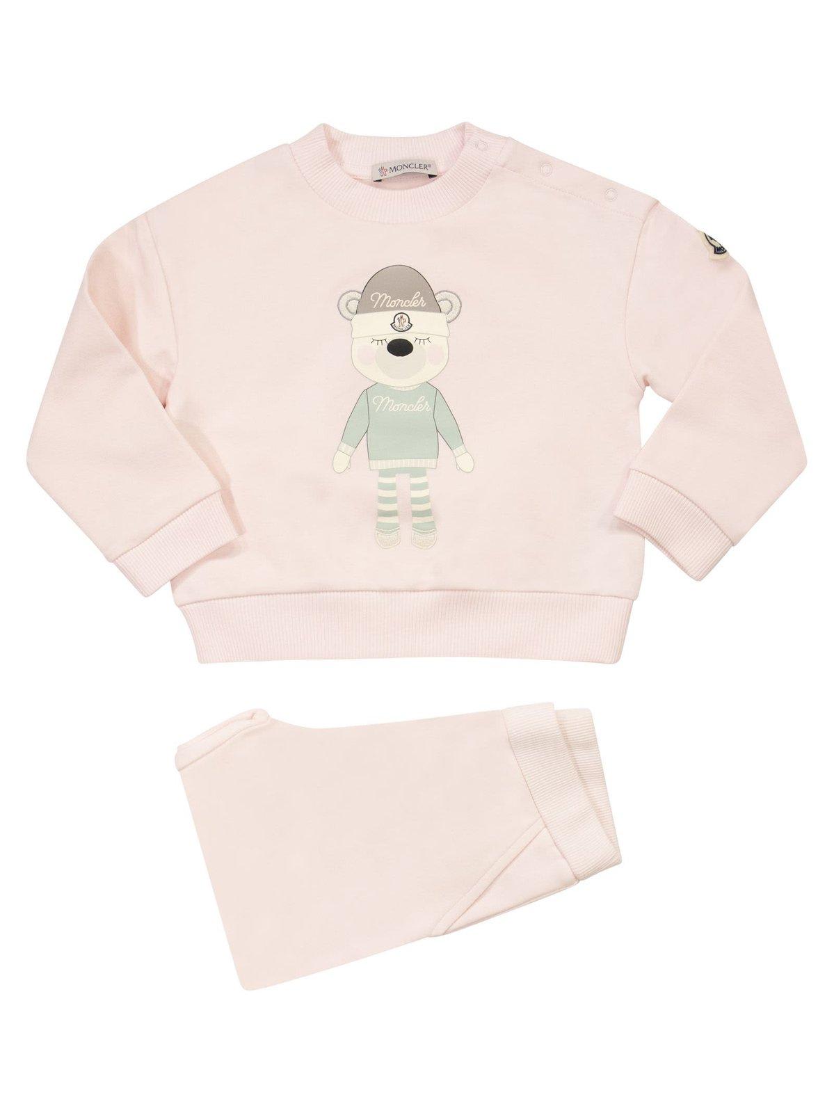 Moncler Babies' Jersey Tracksuit In Pink