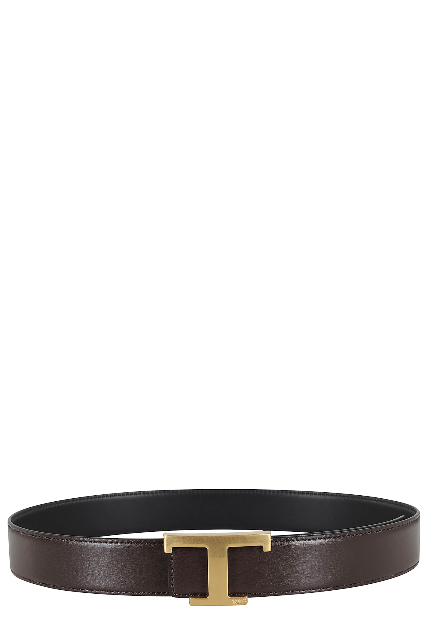 Tod's T Timeless Reversible Belt In Zih Marrone Nero