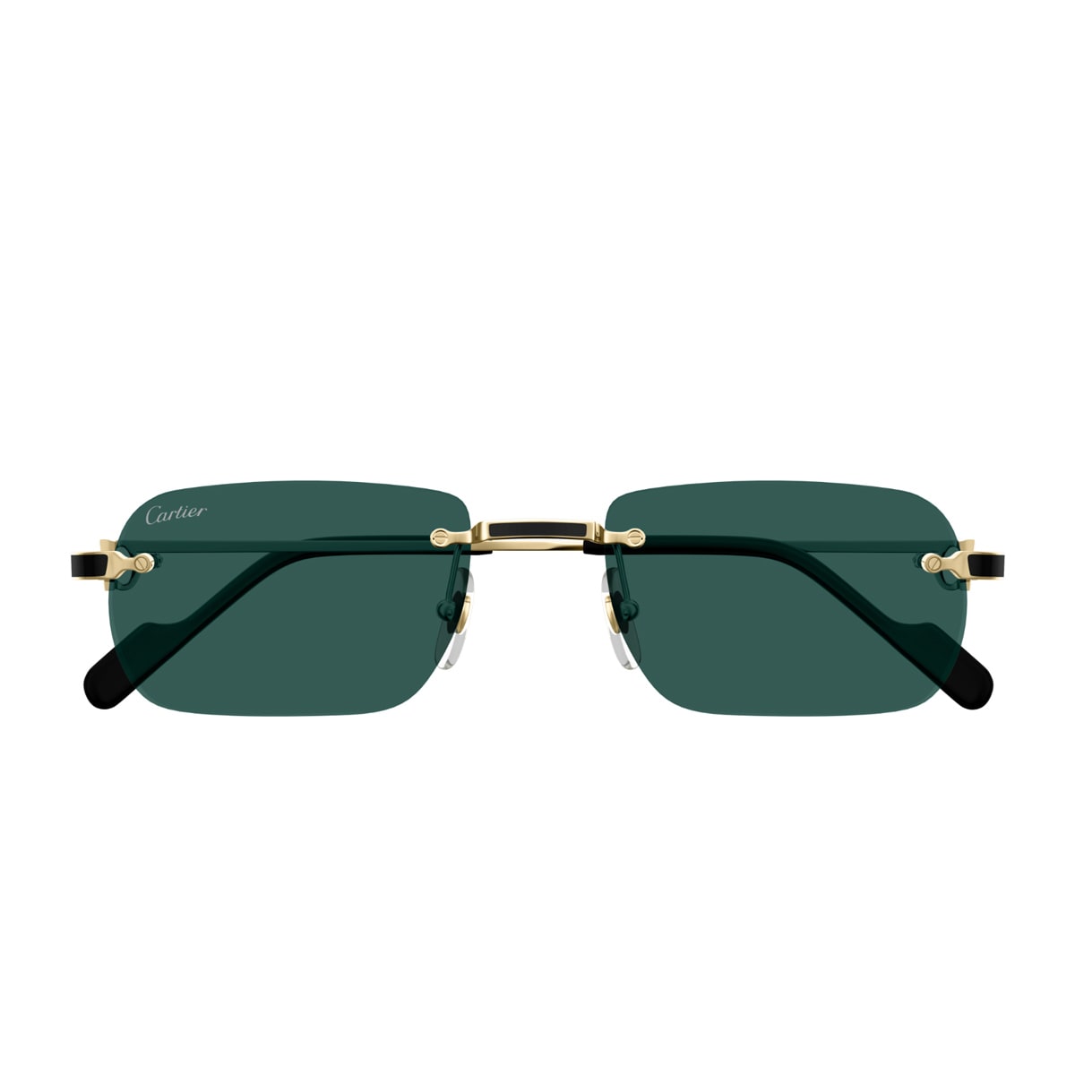 Cartier Ct0498s C De  003 Gold Green Sunglasses In Oro