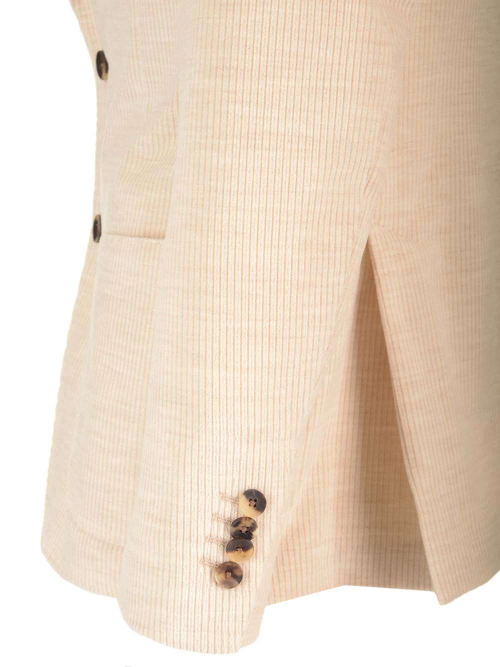 Shop Lardini Unlined Cotton And Alpaca Velvet Jacket In White