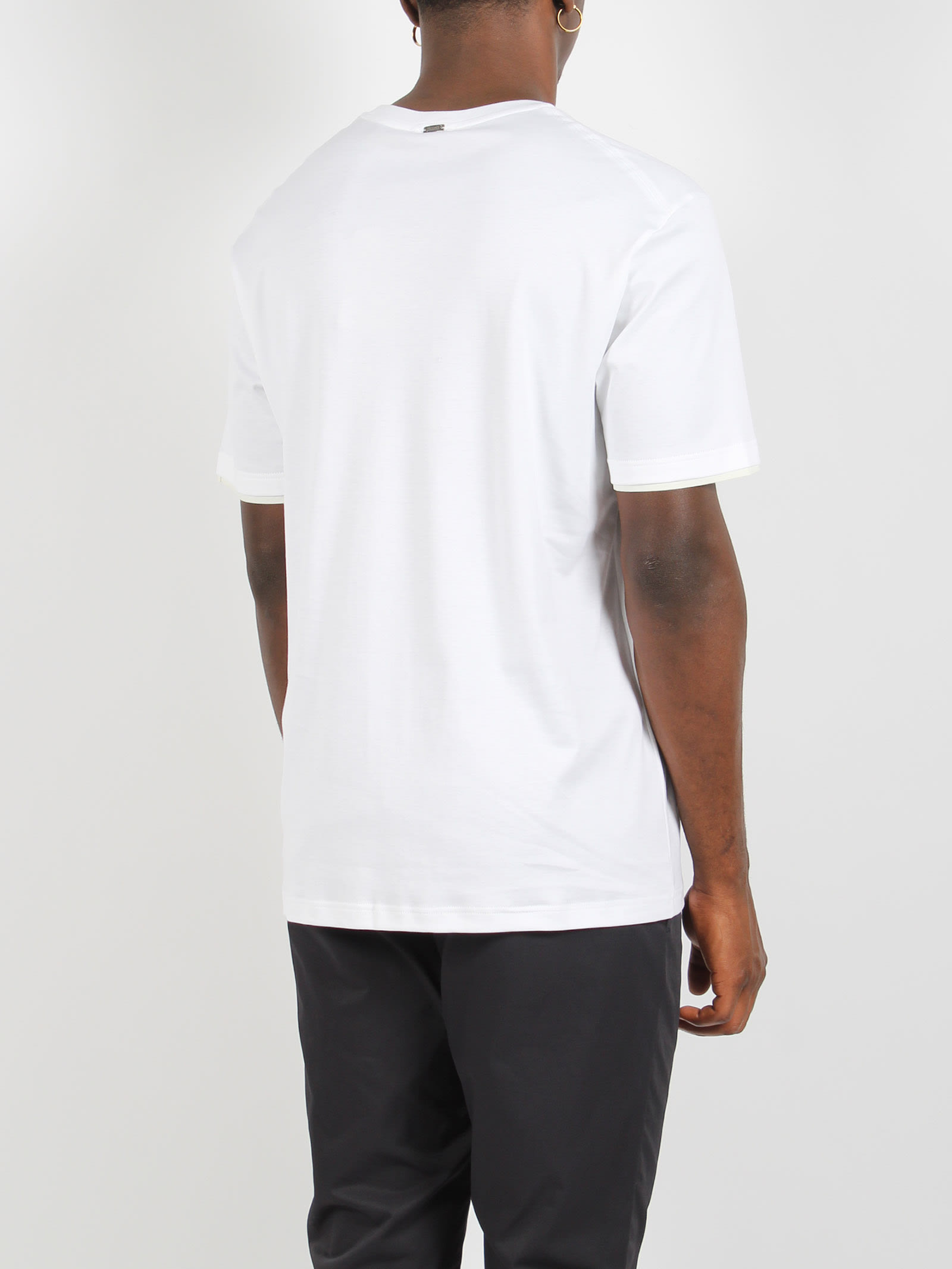 Shop Herno Basic Cotton Resort T-shirt In White