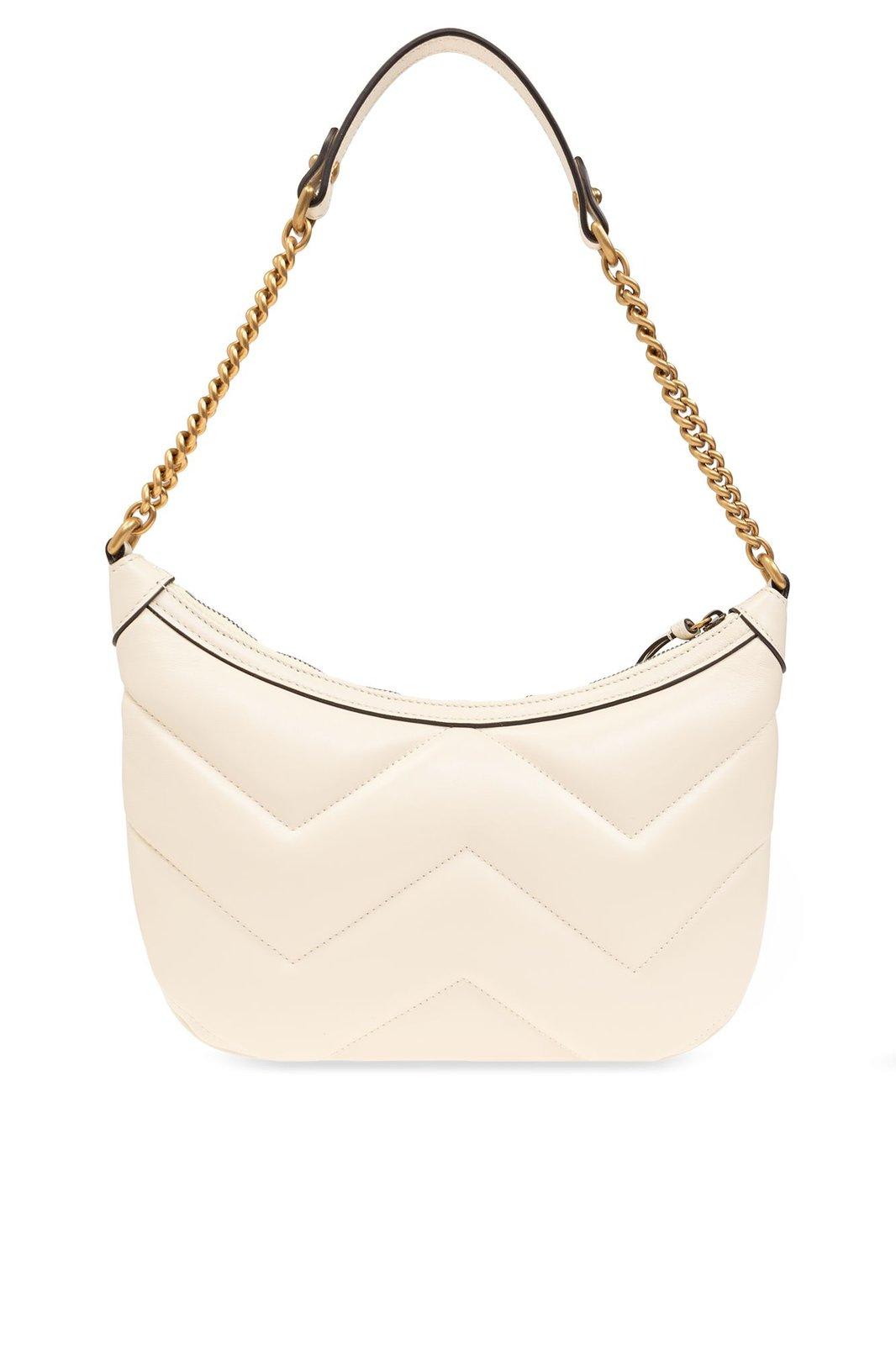 Shop Gucci Gg Marmont Small Shoulder Bag In White