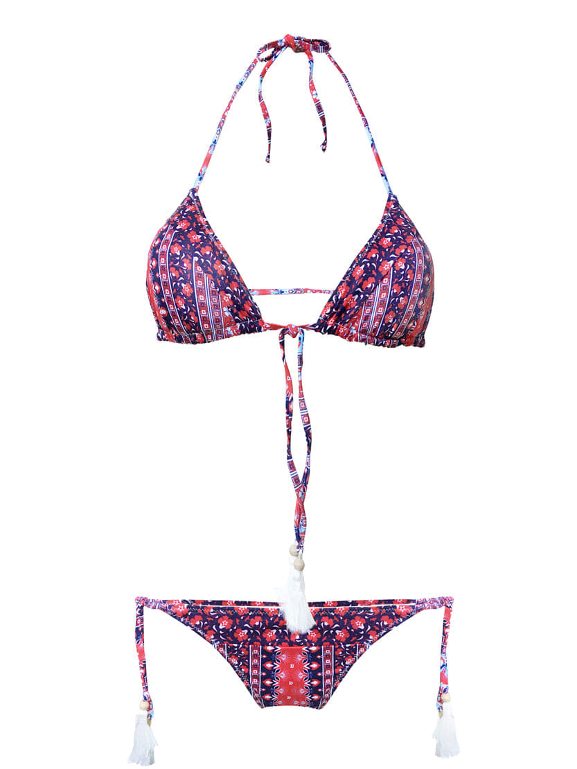 Gipsy Print Triangle Bikini