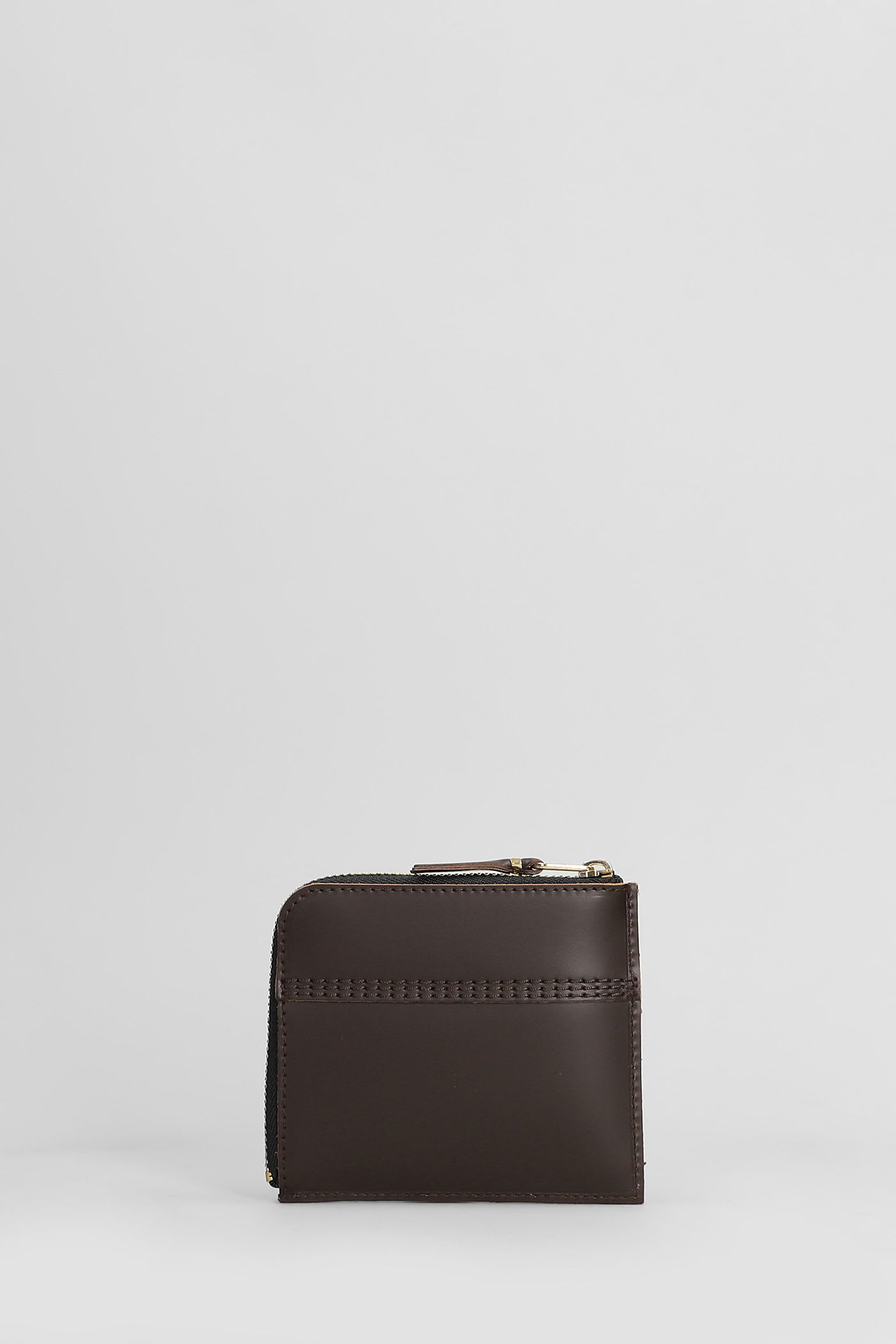 Comme Des Garçons Zip-around Leather Wallet In Brown