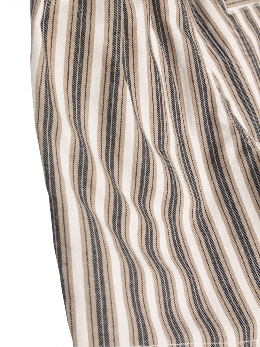 Il Gufo Striped Bermuda Shorts In Multicolour