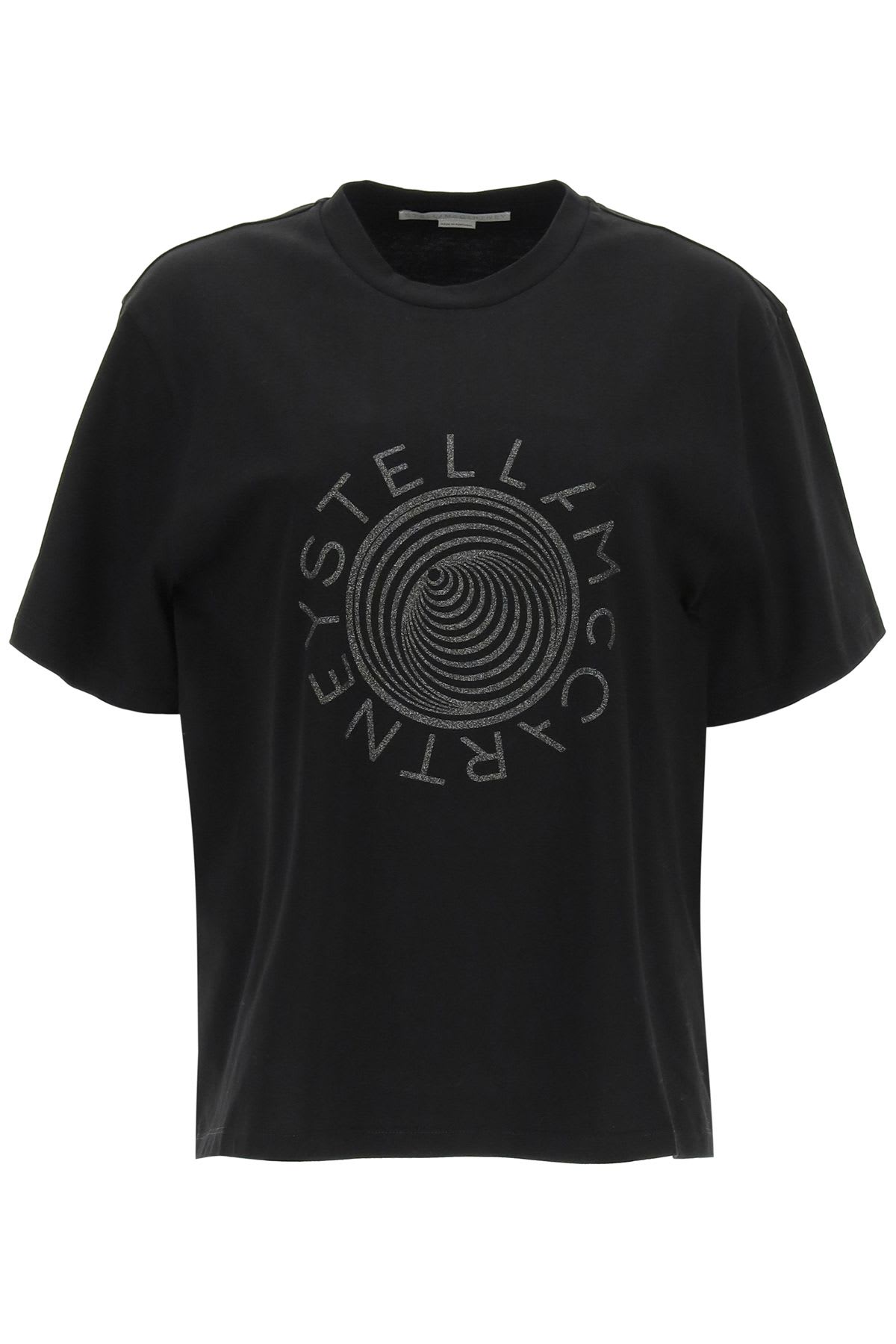 Stella McCartney Glitter Optical Print T-shirt