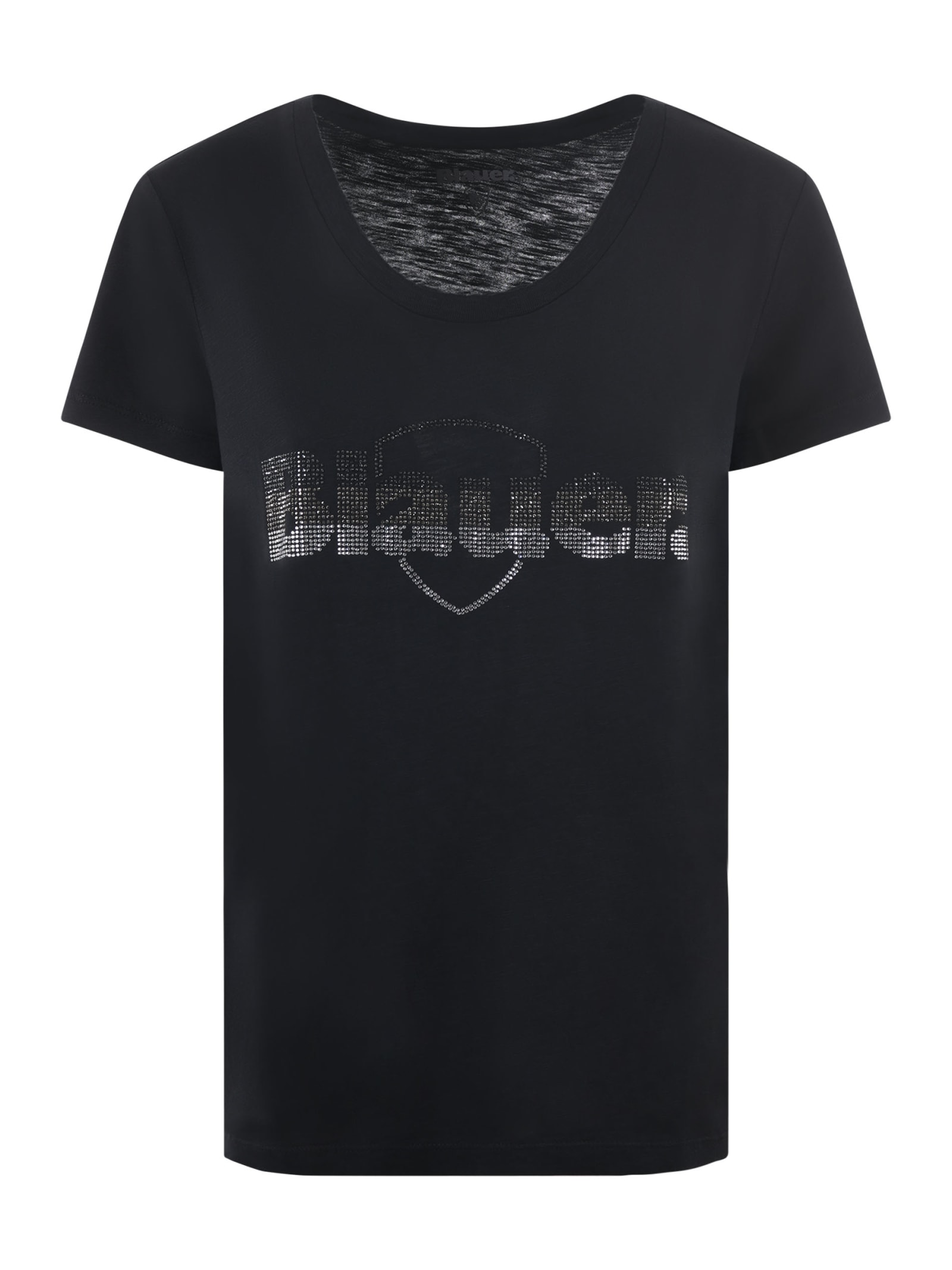 Shop Blauer T-shirt In Black