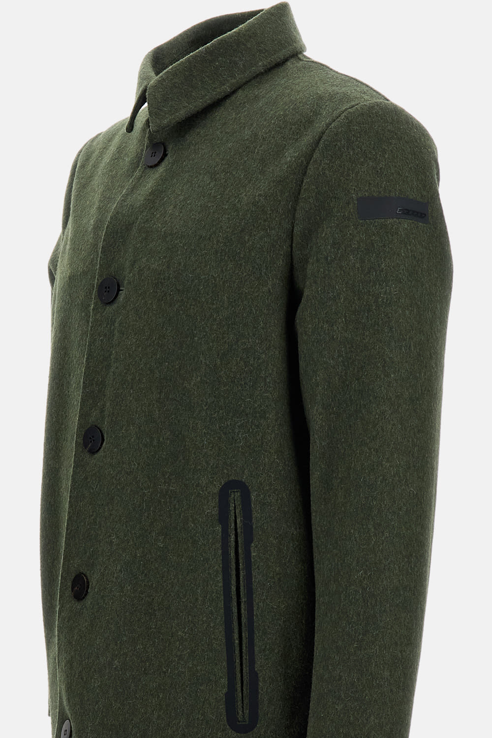 Rrd - Roberto Ricci Design Loden Floating Coat Jkt In Green
