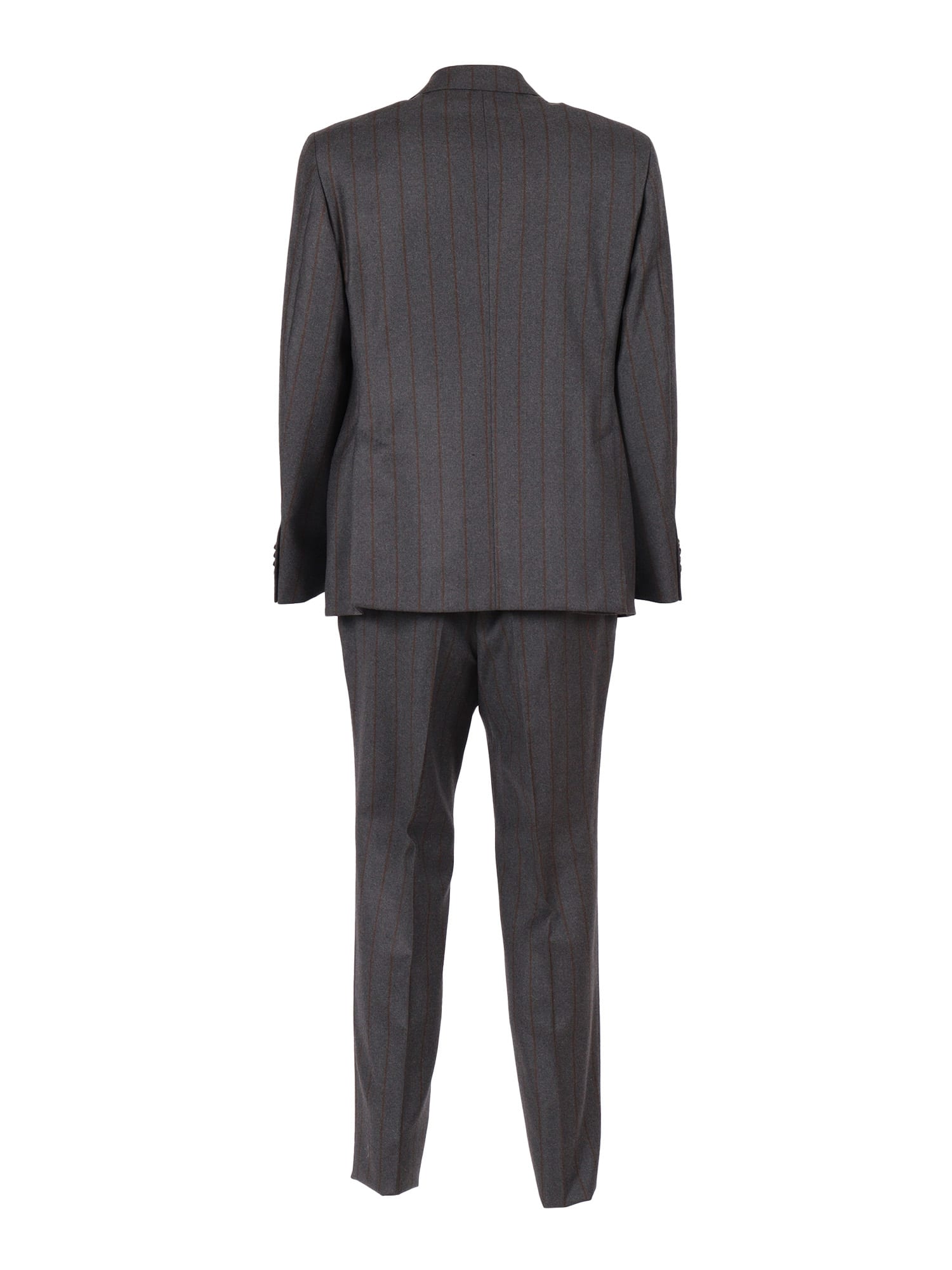 Luigi Bianchi Mantova Pinstripe Wool Suit In Gray