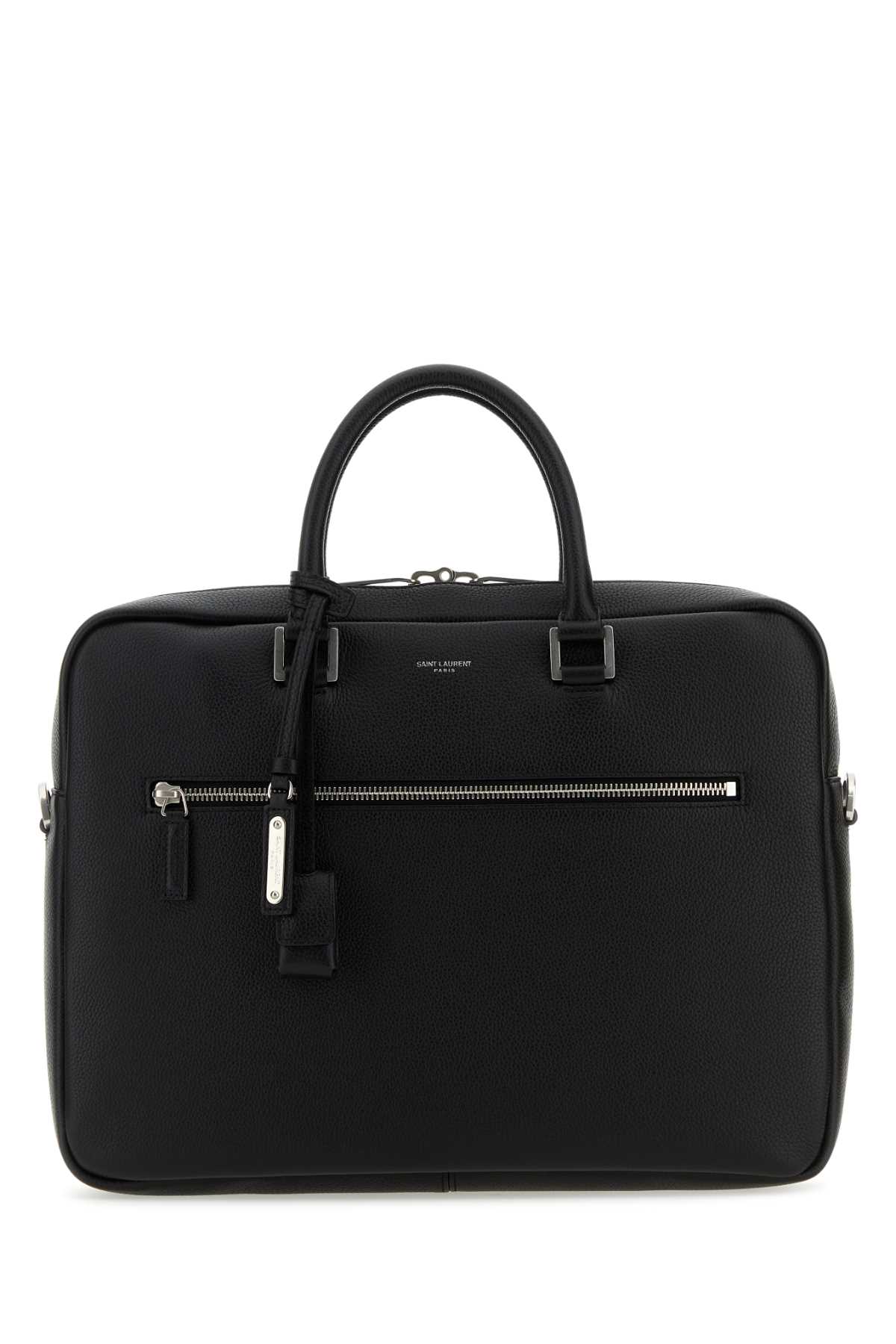 Shop Saint Laurent Black Leather Sac De Jour Briefcase In 1000