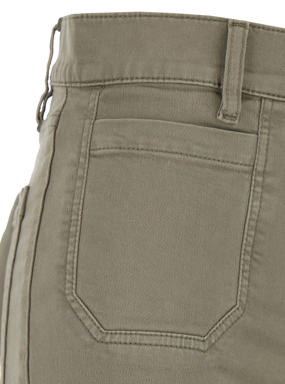 Frame Le Slim Palazzo Green Jeans With Belt Loops And Wide Leg In Denim Woman