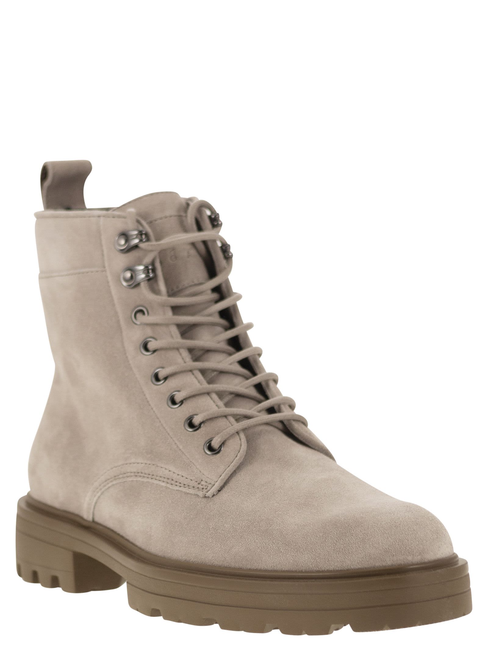 Shop Hogan H673 Suede Boots