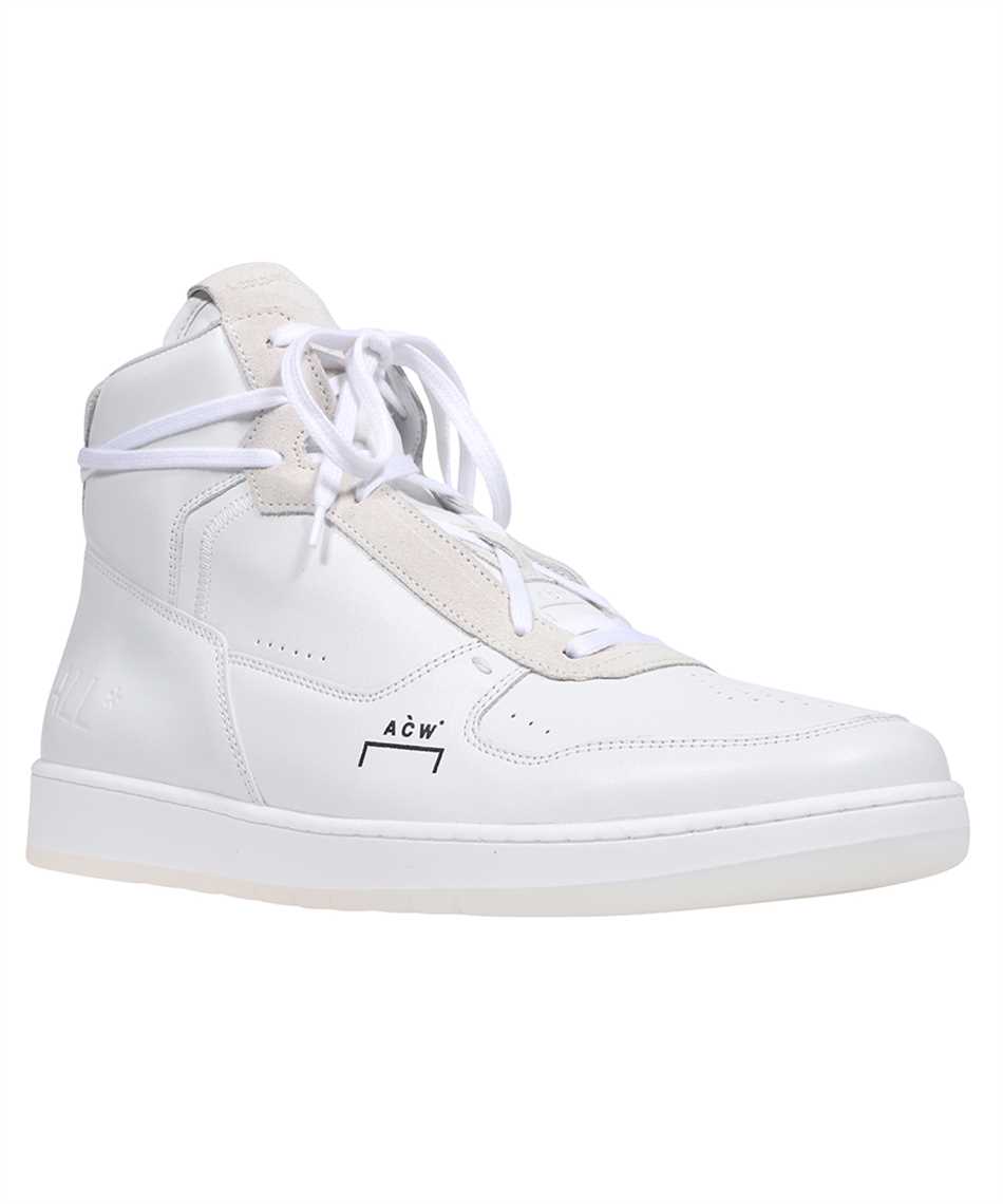 Shop A-cold-wall* Leather High-top Sneakers In White