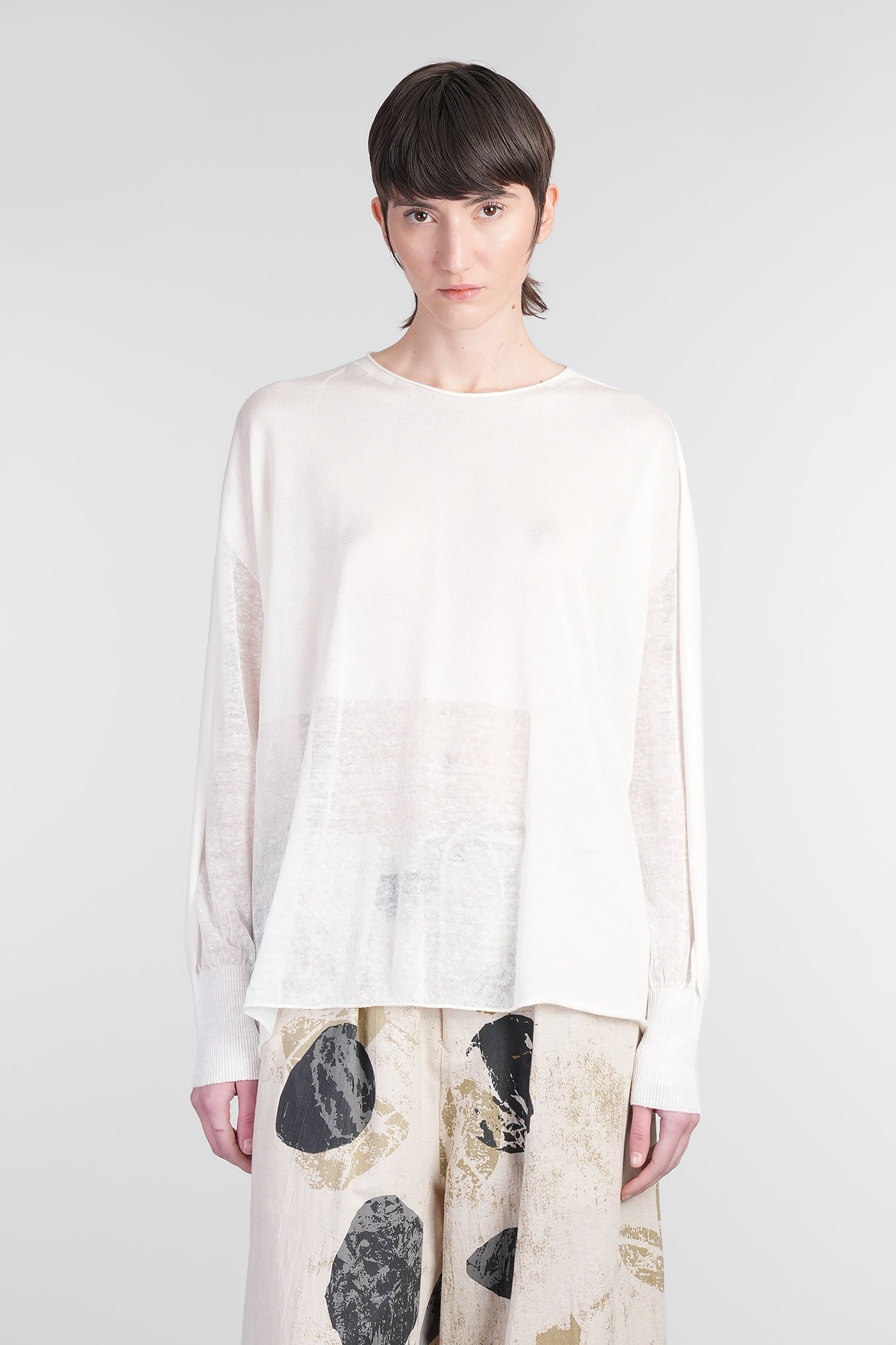 Yohji Yamamoto Topwear In Beige Wool And Polyester In Beige