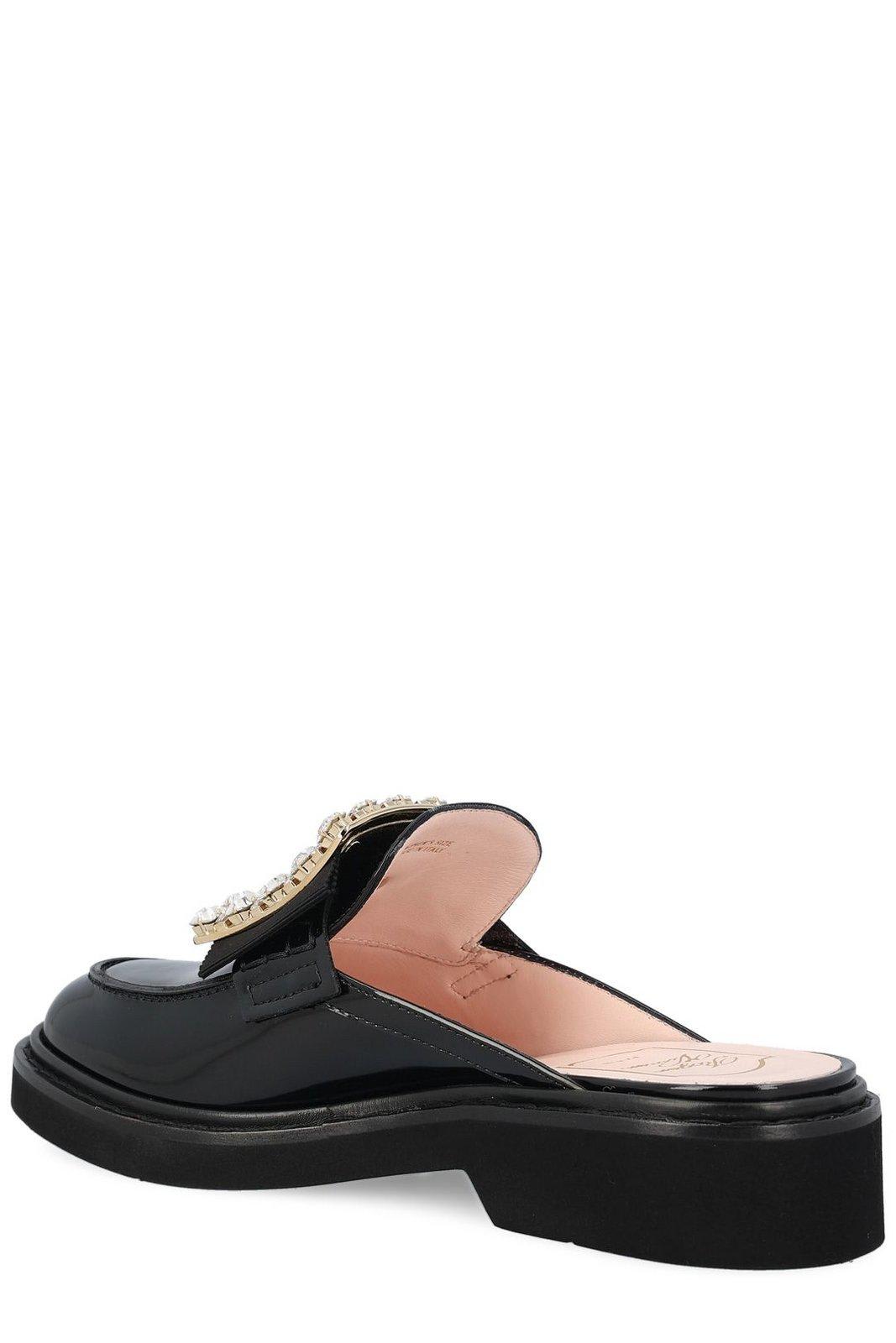 ROGER VIVIER VIV RANGERS EMBELLISHED SLIP-ON MULES
