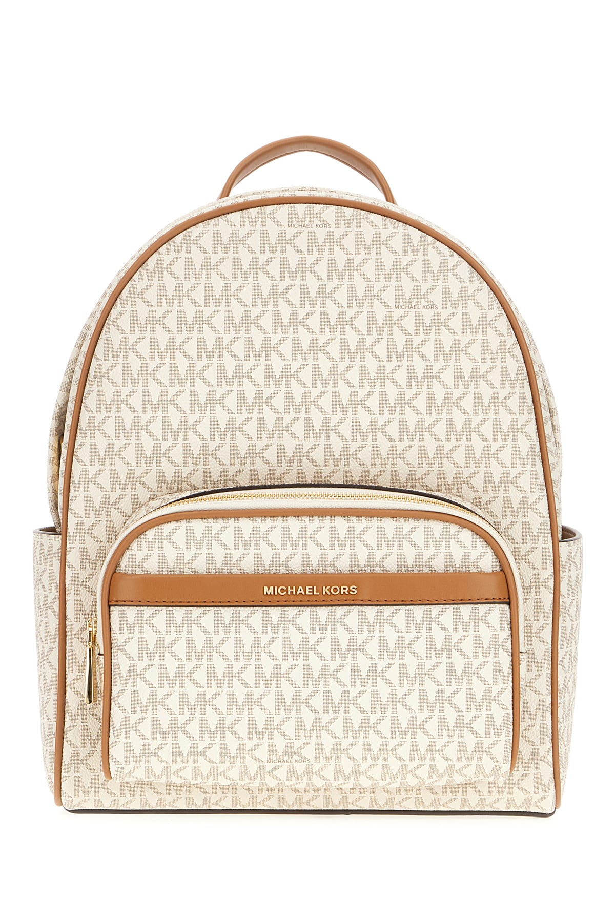 Michael Kors Printed Leather Backpack In Vanillaacrn