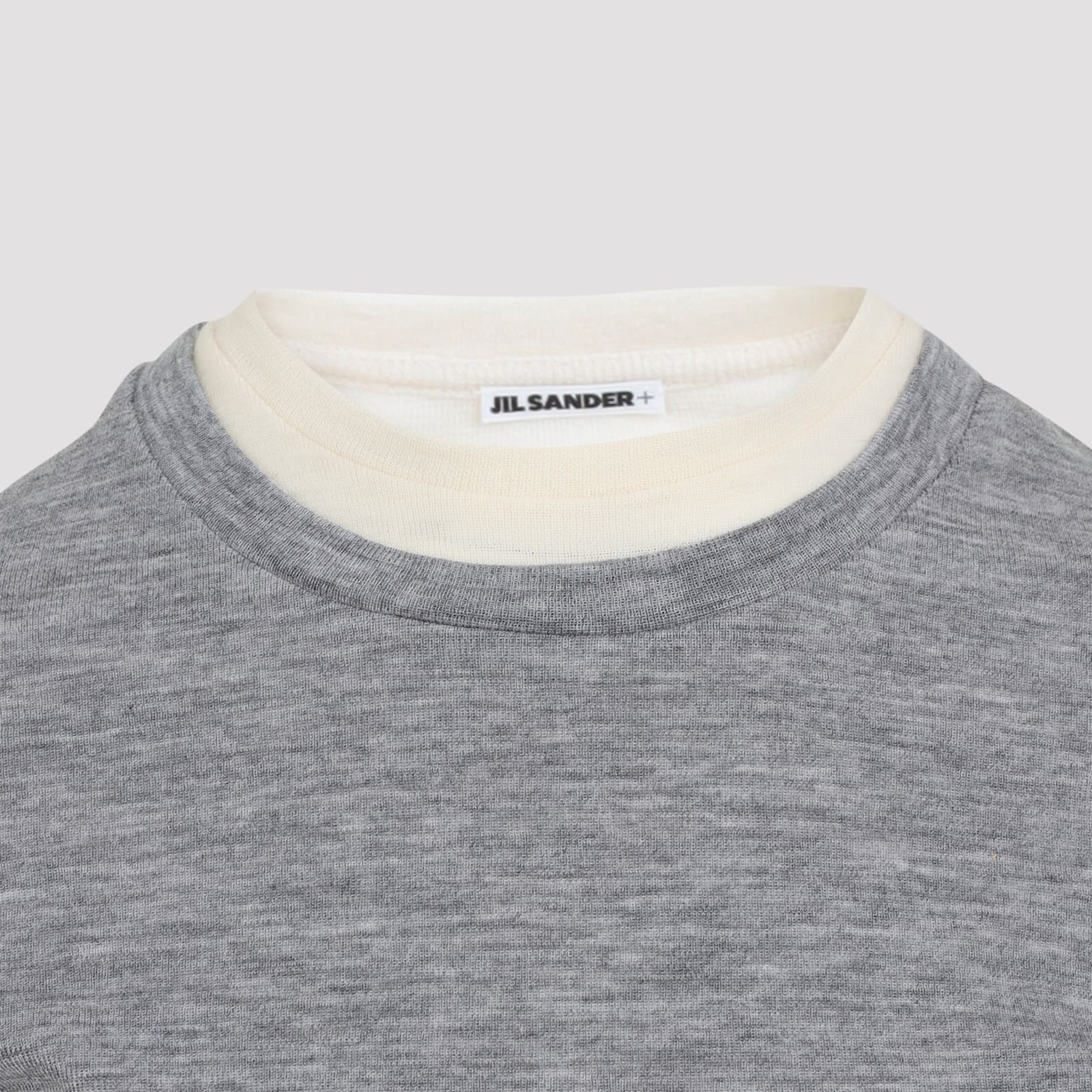 Jil Sander Crew Neck T-shirt And Vest Two-piece Set