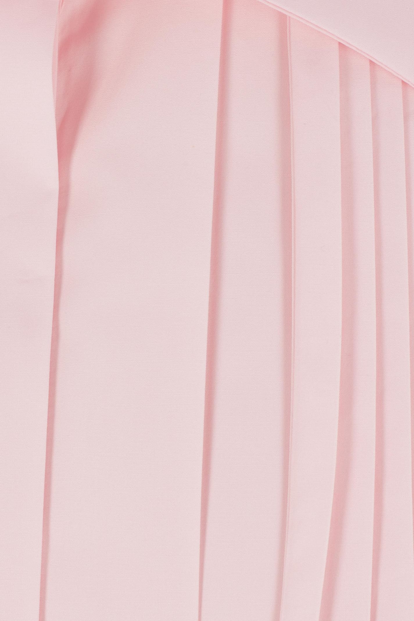 Loewe Poplin Shirt With Pleated Neck Tie In Pink