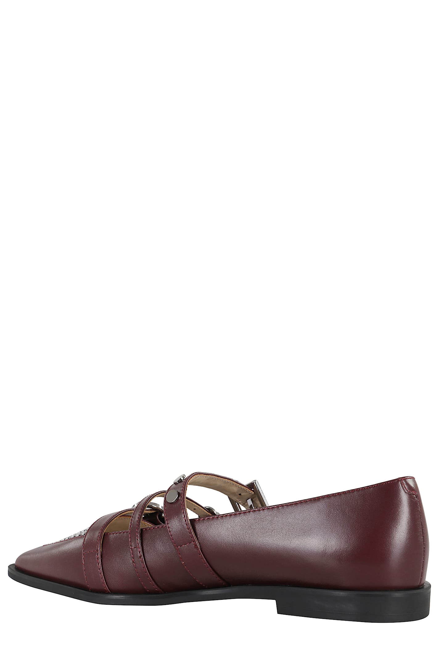Pinko Zulema Pointed-toe Ballerinas In Red