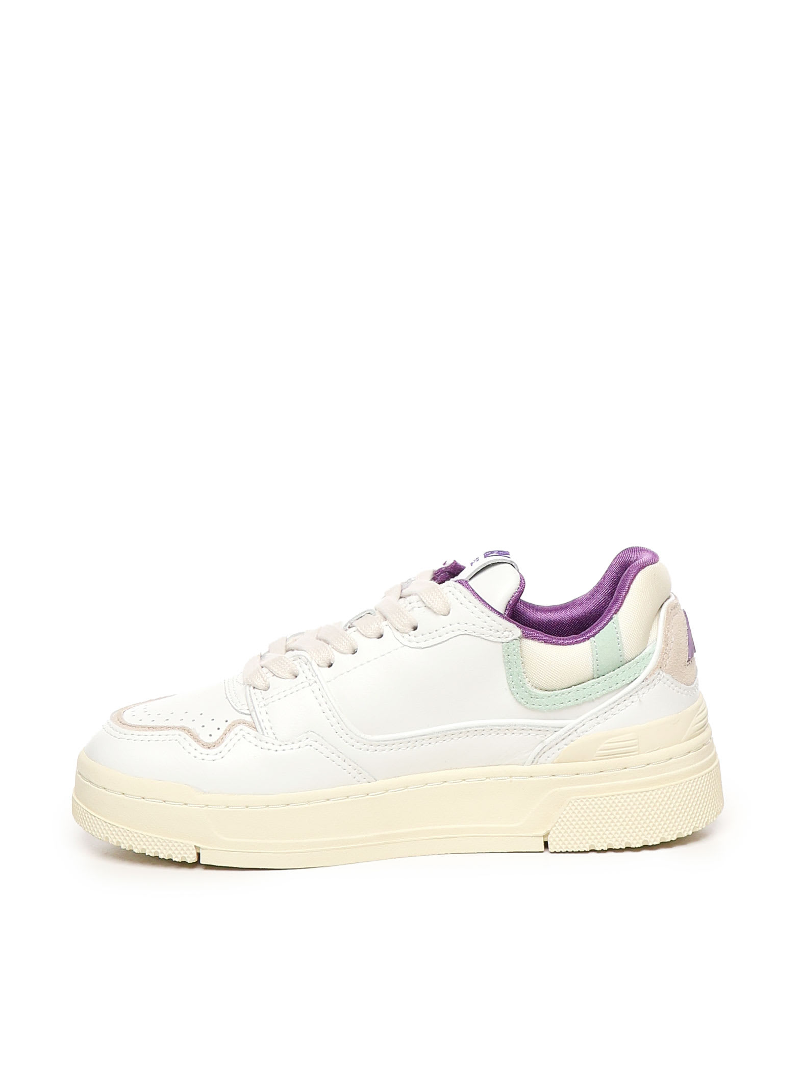 Autry Low Top Leather Sneakers In White, Pink