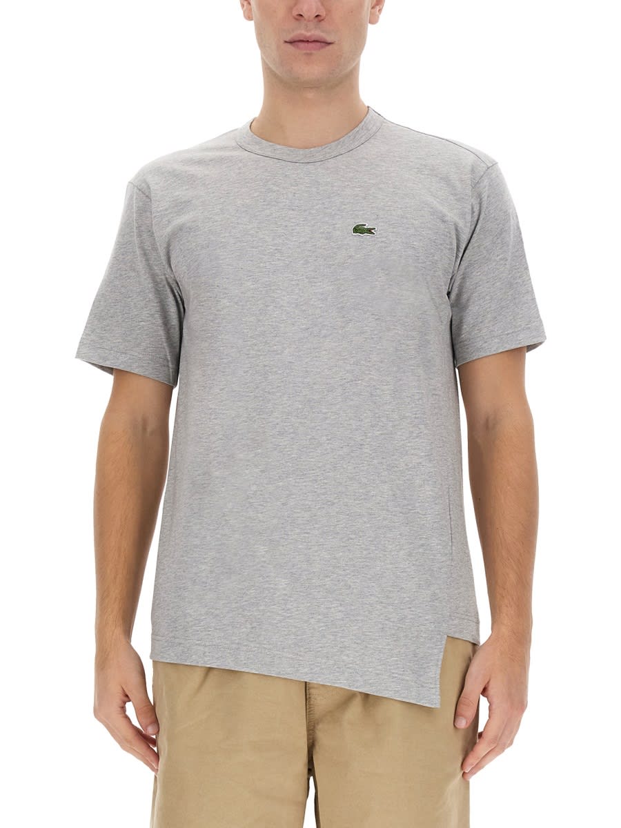 Shop Comme Des Garçons Shirt Comme Des Garcons Shirt X Lacoste T-shirt In Grey