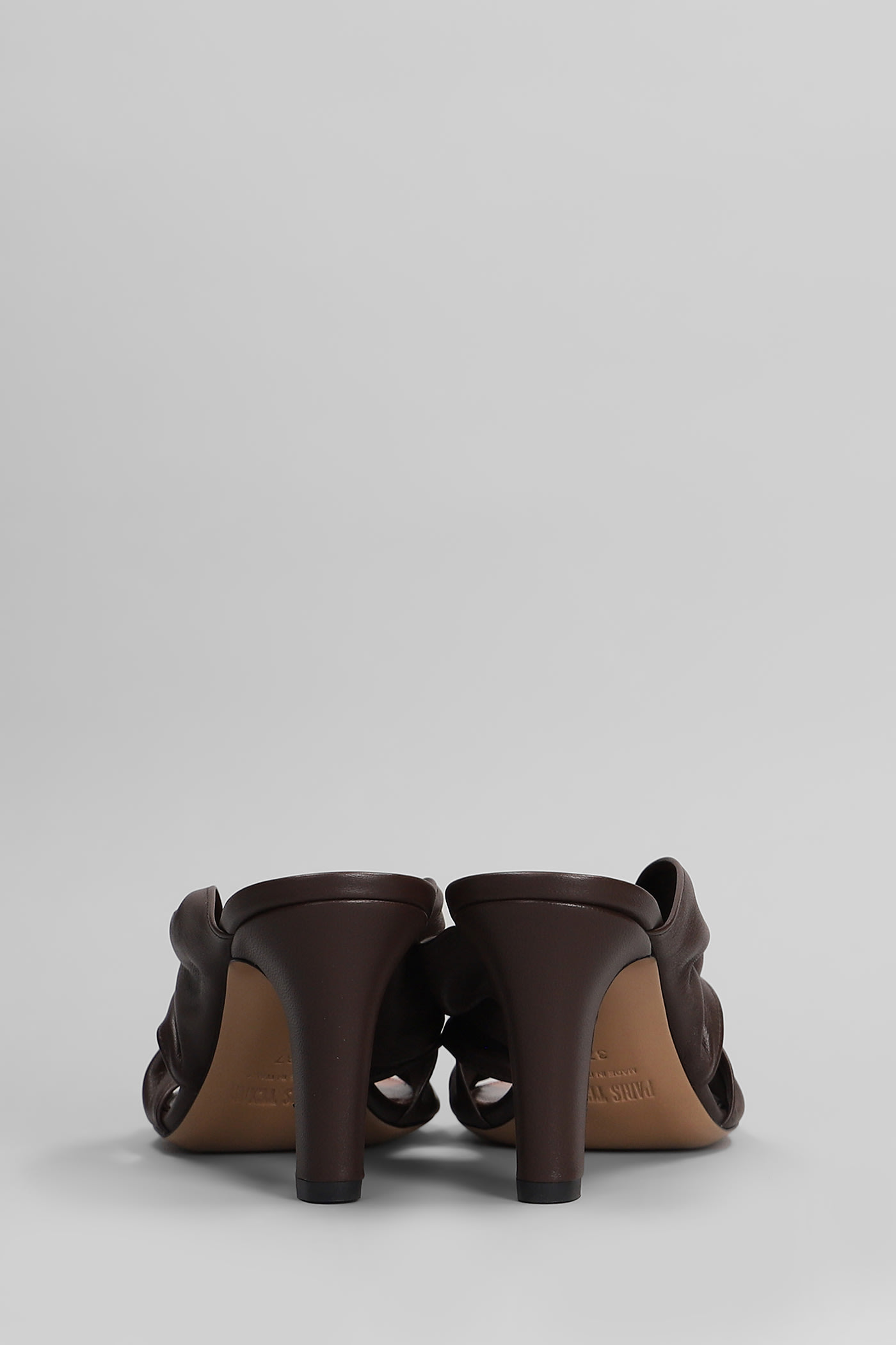 Paris Texas Maria Mule 75 Slipper-mule In Brown Leather In Brown