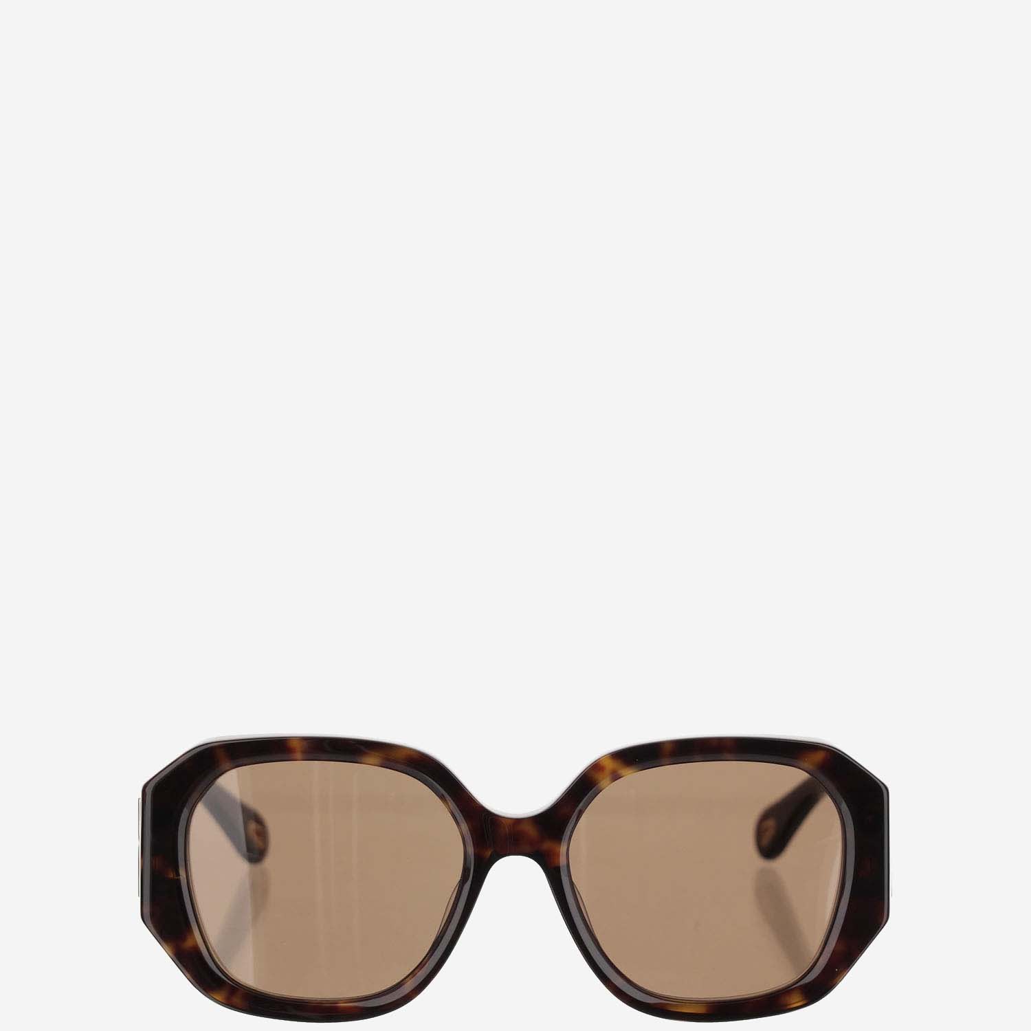 Chloé Logo Tortoiseshell Sunglasses In Brown