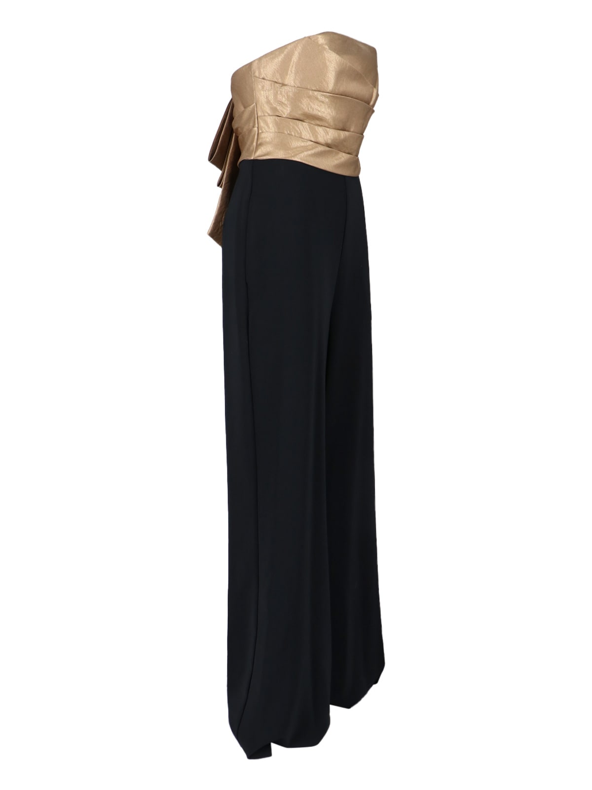 Ralph Lauren Jumpsuit Dress With Bow In Black