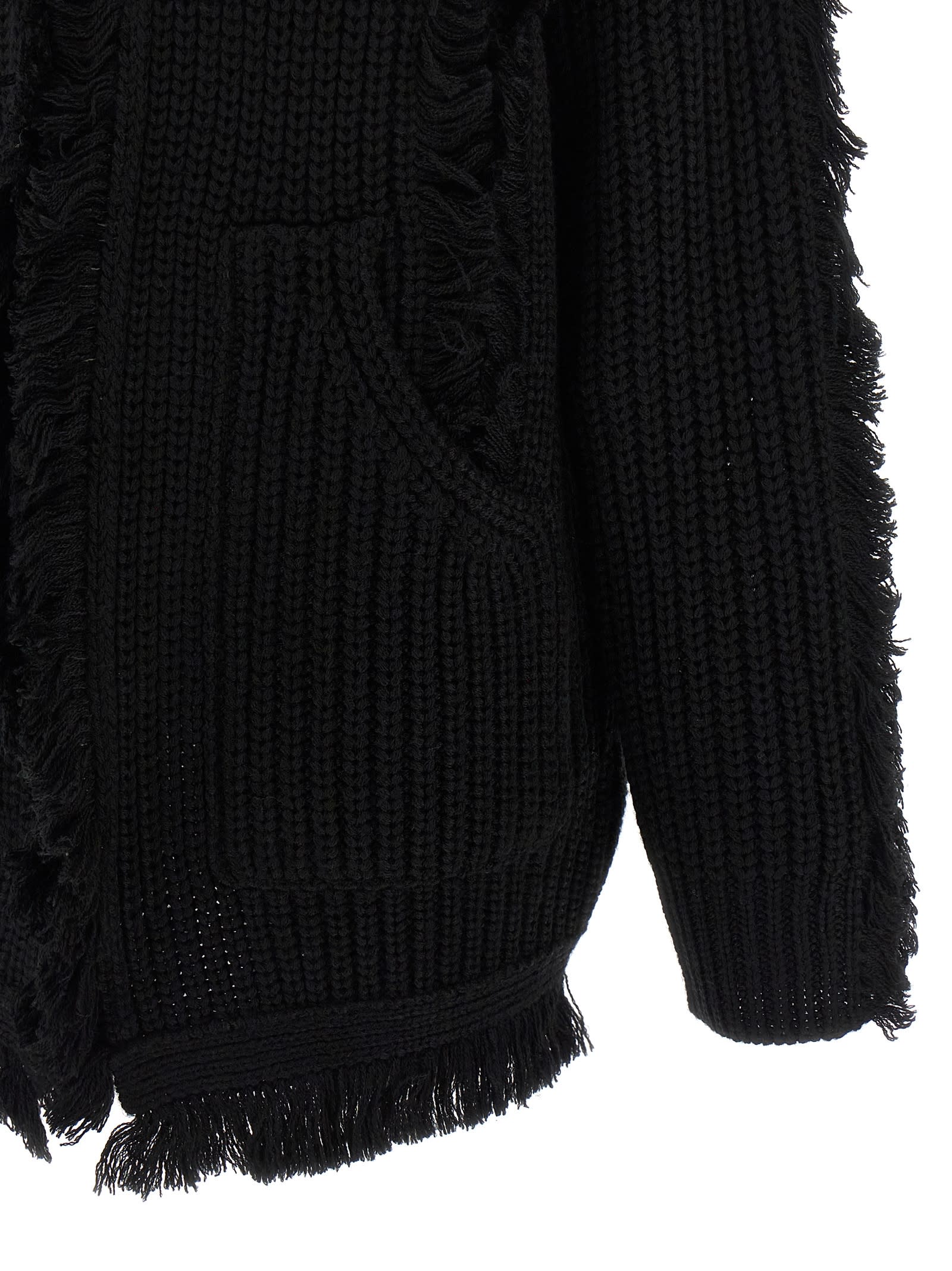 R13 Black Grunge Sweater In Black