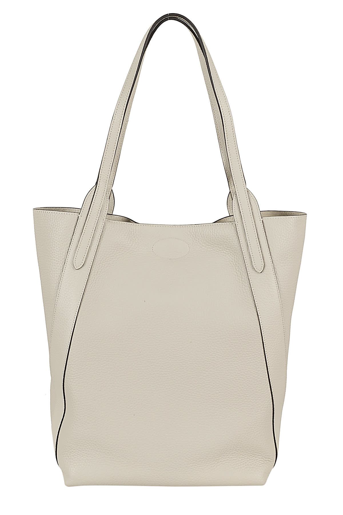 Shop Mulberry N S Bayswater Tote Heavy Grain In Chalk