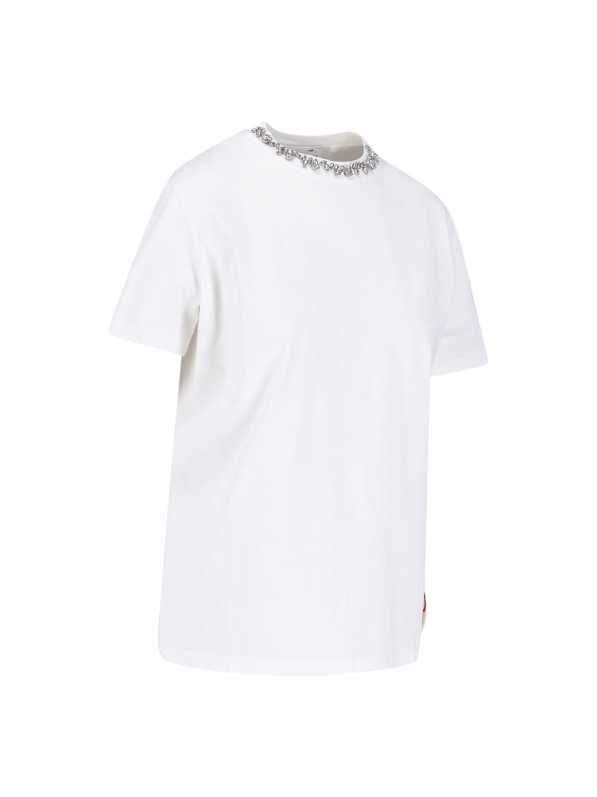 Golden Goose Short-sleeved T-shirt With Sparkling Embellishments In White