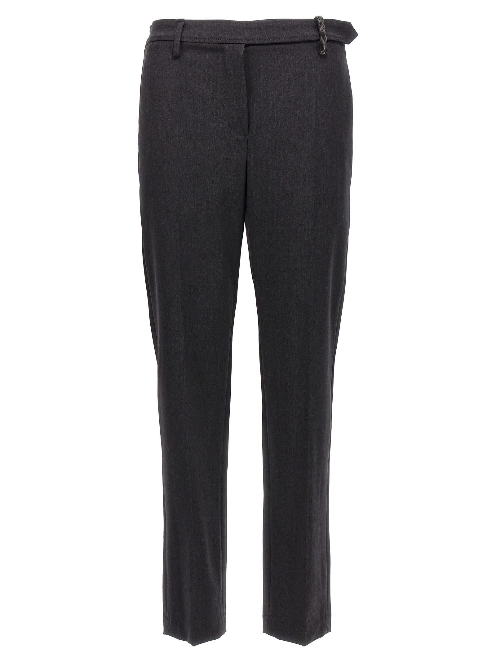 Brunello Cucinelli Monile' Pants Gray In Gray