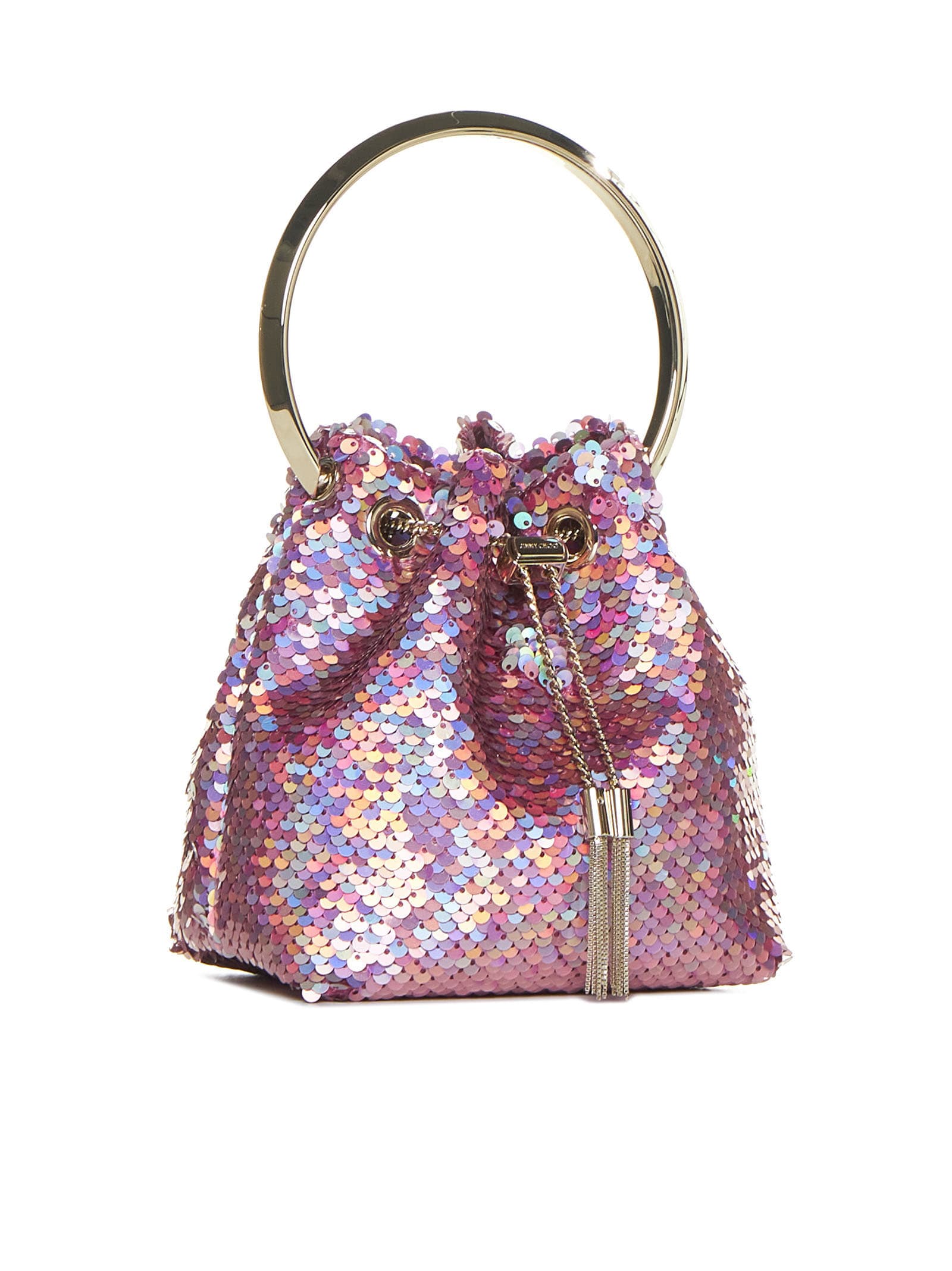 Shop Jimmy Choo Tote In Pink Mix