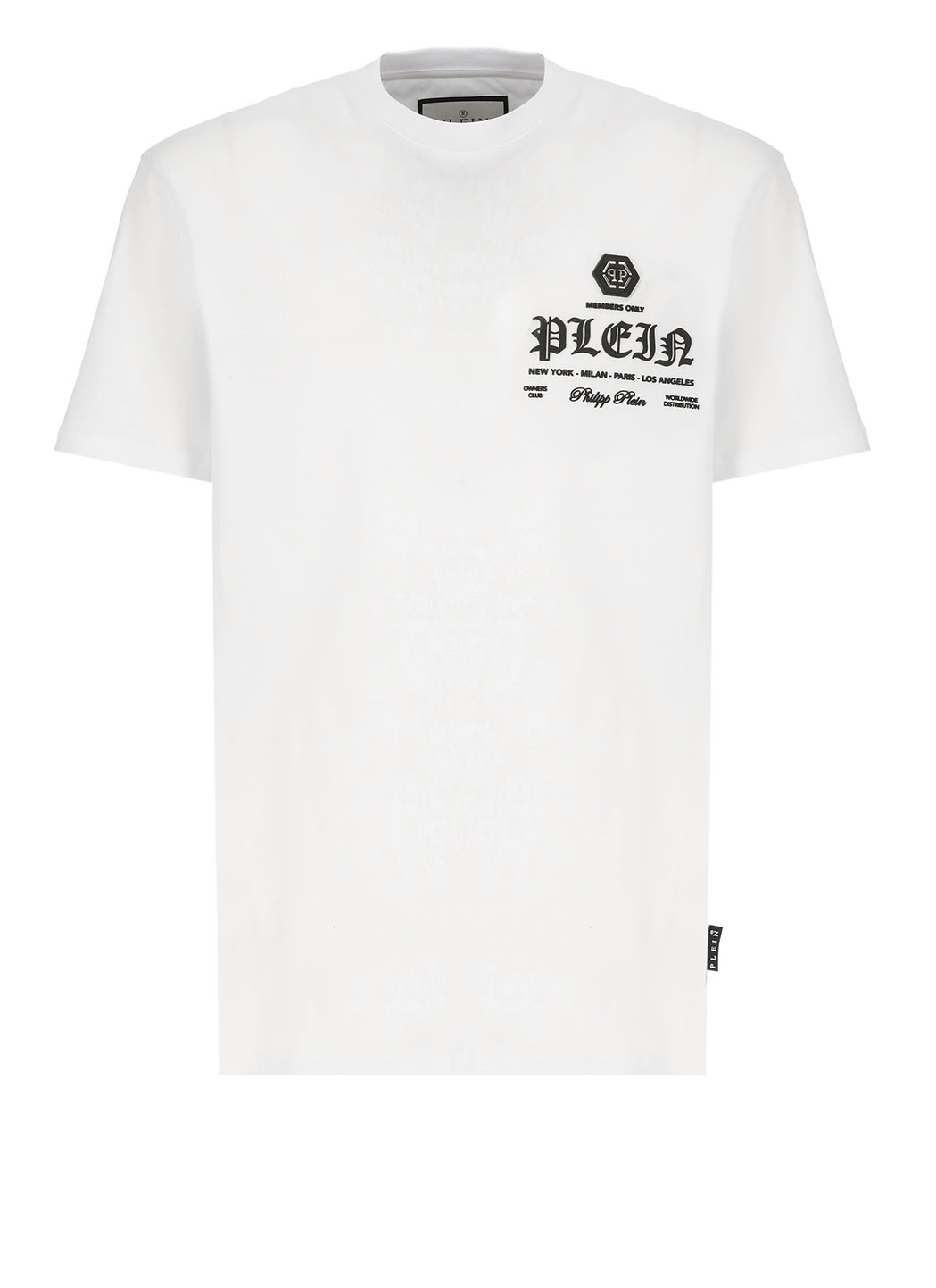 Shop Philipp Plein Round Neck Ss T-shirt In Bianco