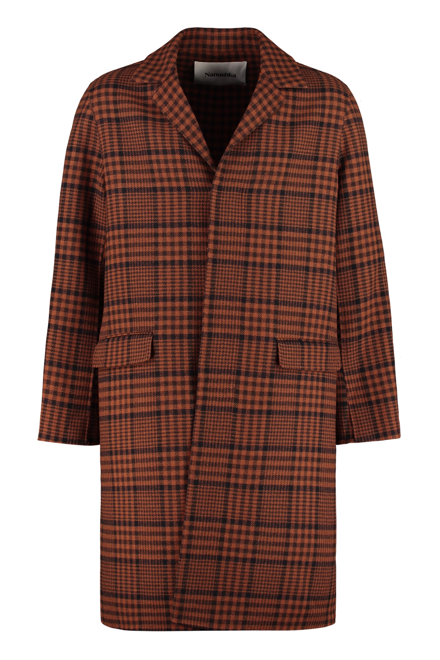 Click to view more detailed imagery on our partner's website Nanushka Malick Wool Coat In Brown