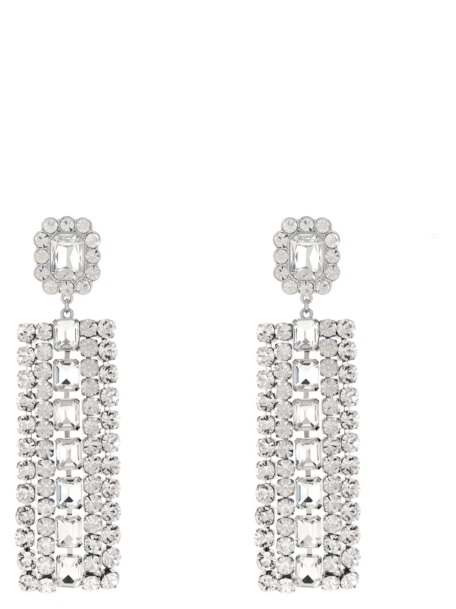 multi Crystal Droplet Earrings